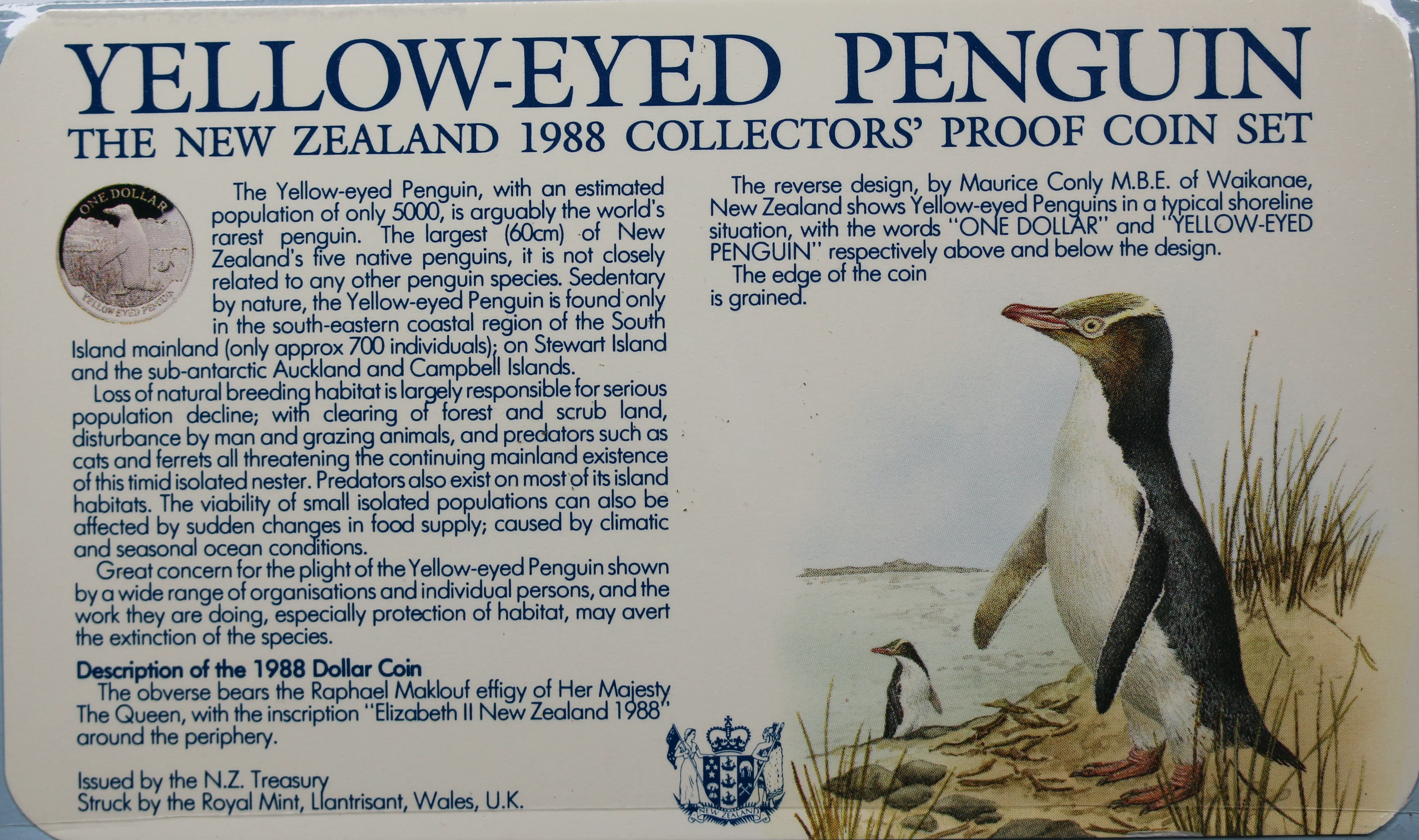 New Zealand 1988 Proof Set with Silver Dollar - Image 4