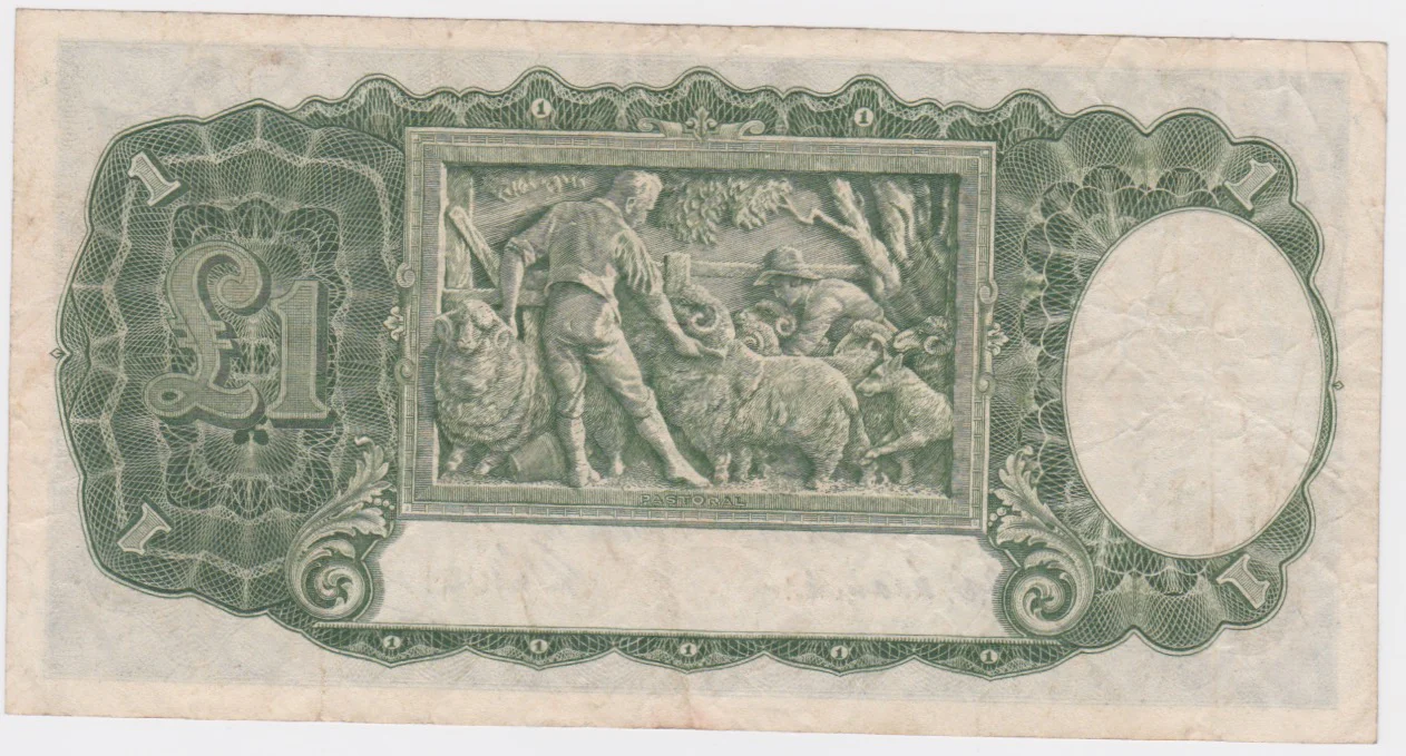 One Pound 1949 Coombs/Watt VF - Image 2