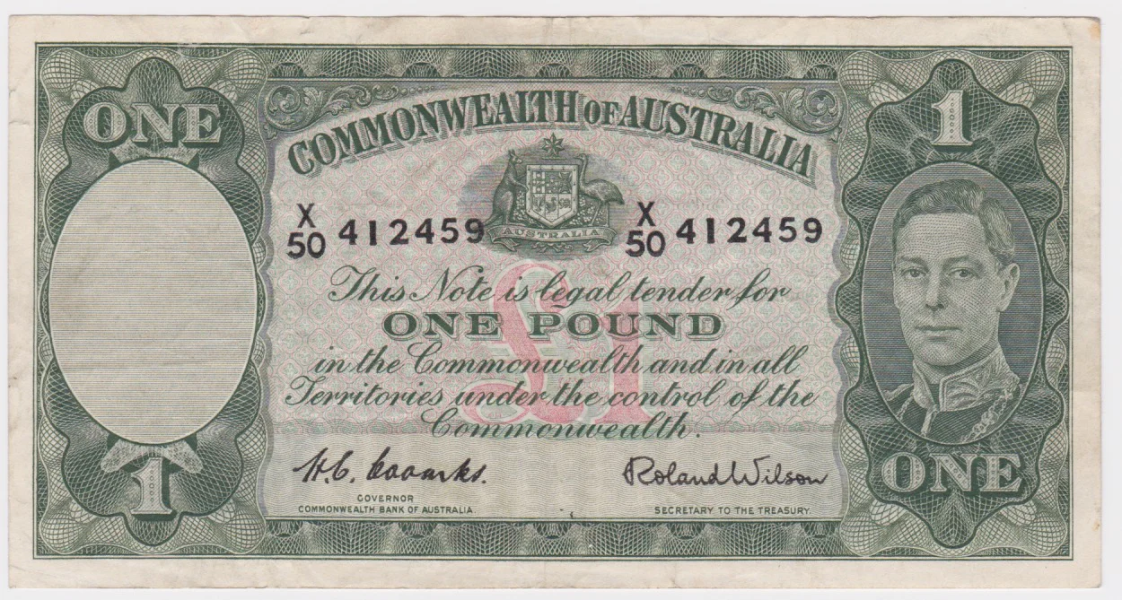 One Pound 1952 Coombs/Wilson Fine