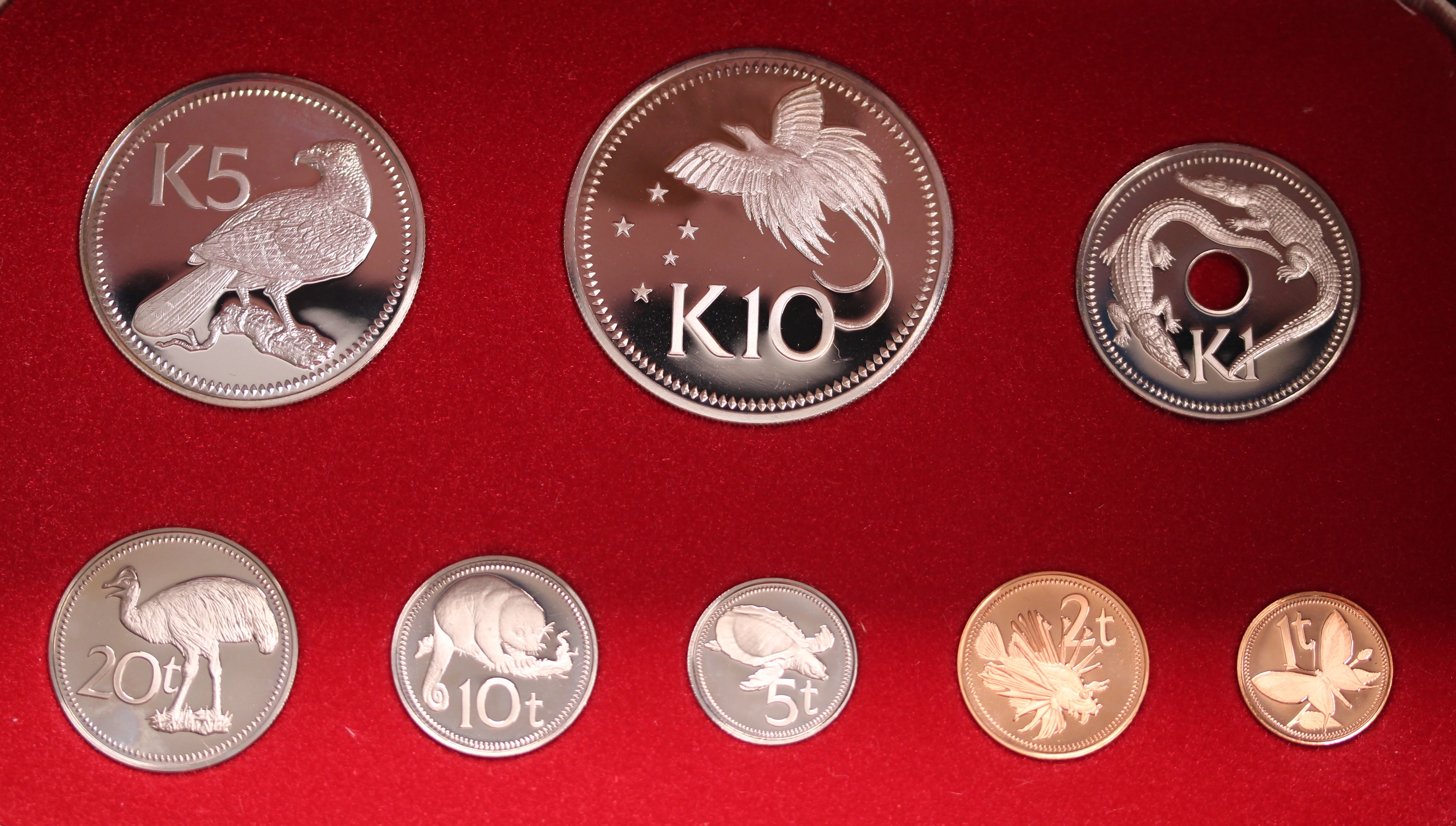Papua New Guinea 1975 Proof Coin Set