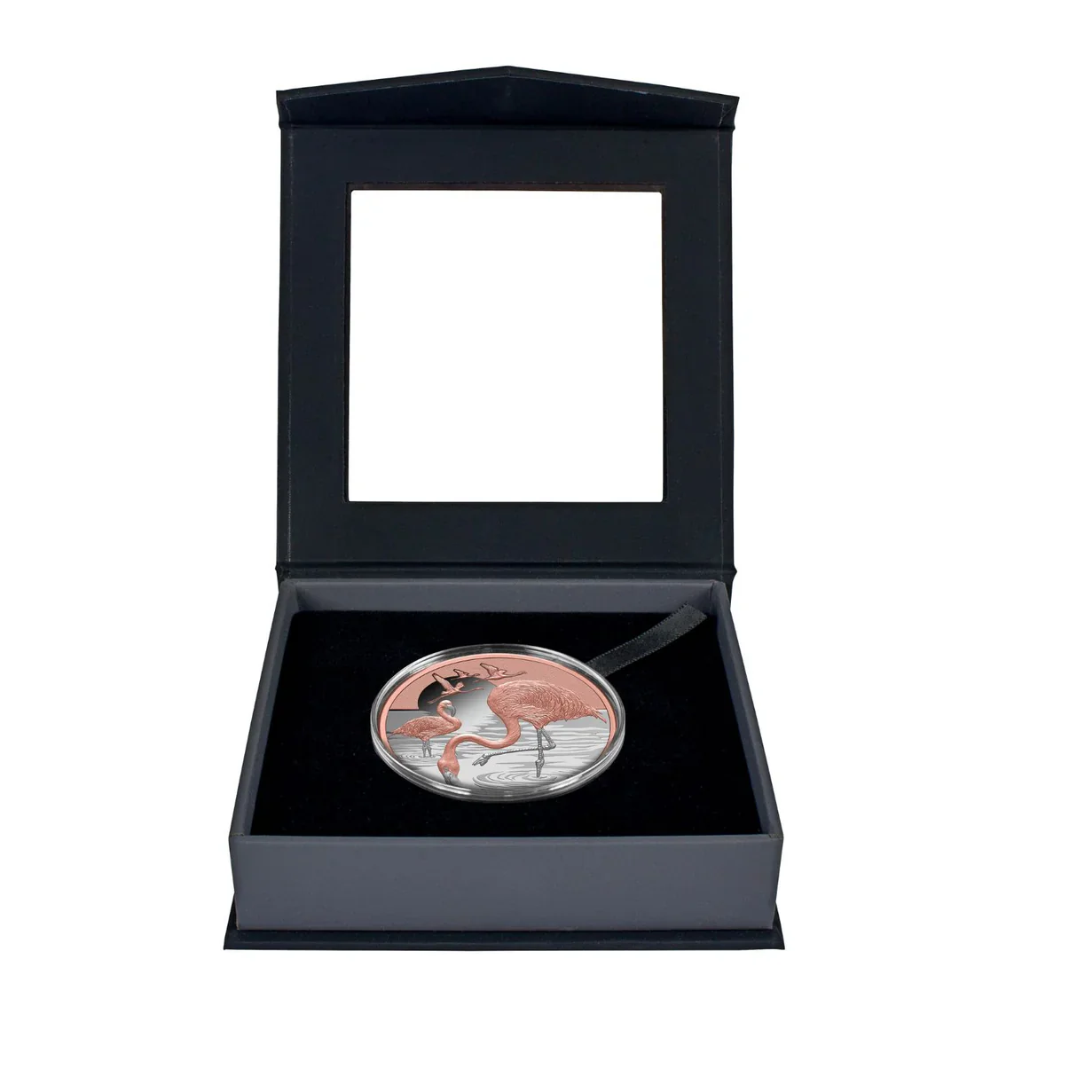 Pink Flamingo 2025 $1 Rose Gold-plated 1oz Silver Proof Coin - Image 3