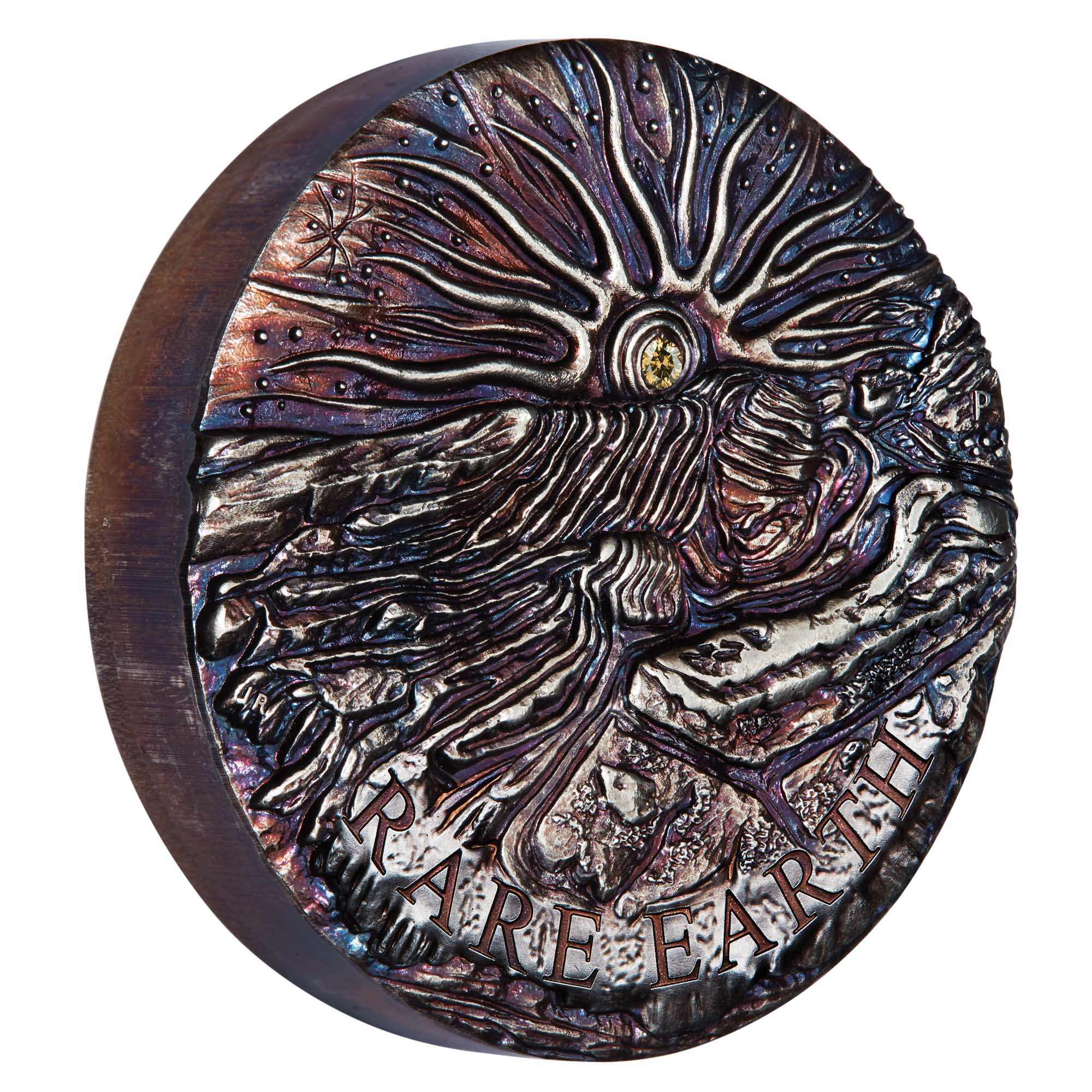 Rare Earth 2018 5oz Silver High Relief Patina Coin