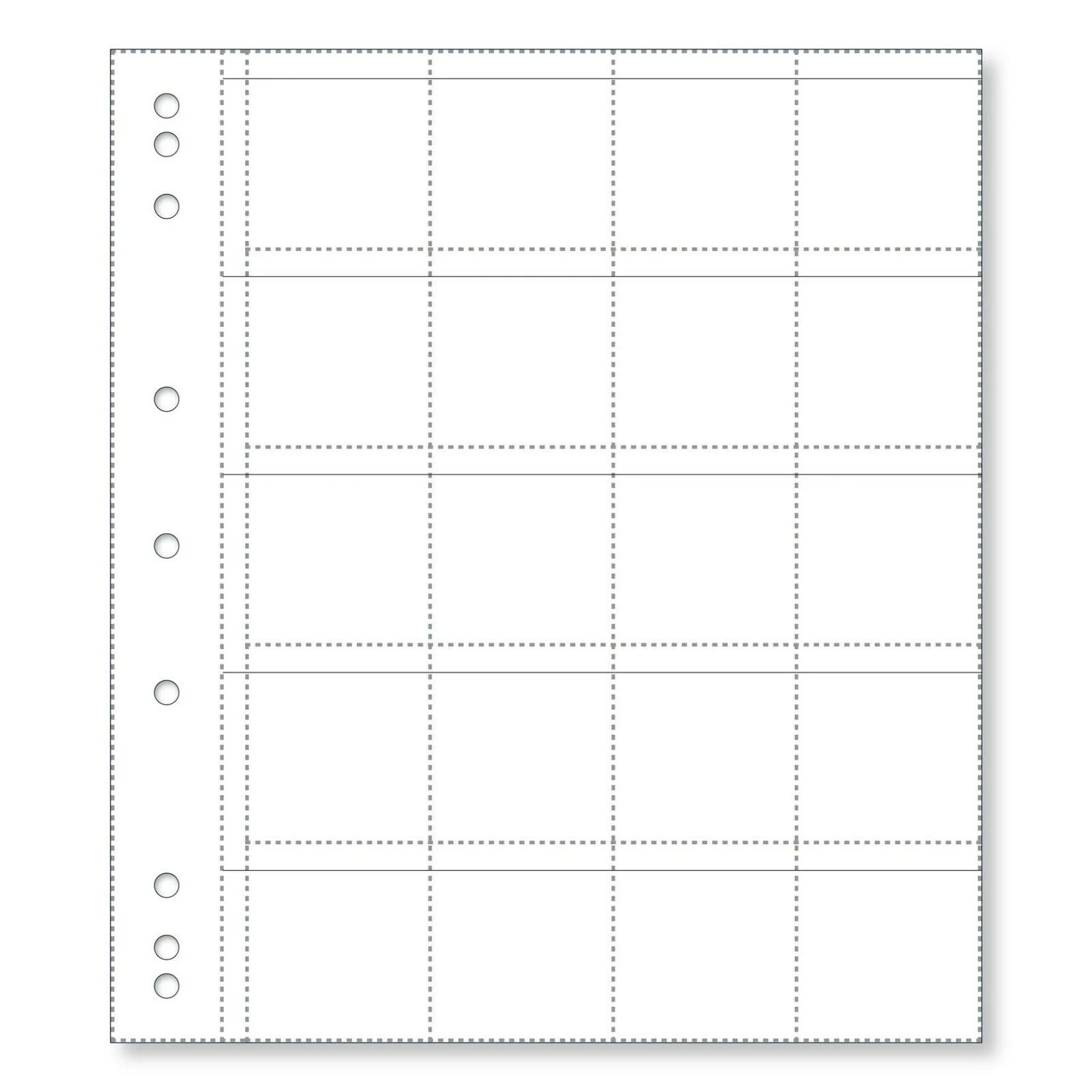Renniks Coin Album Plastic Refill Pages, 20 Pockets, Pack 10