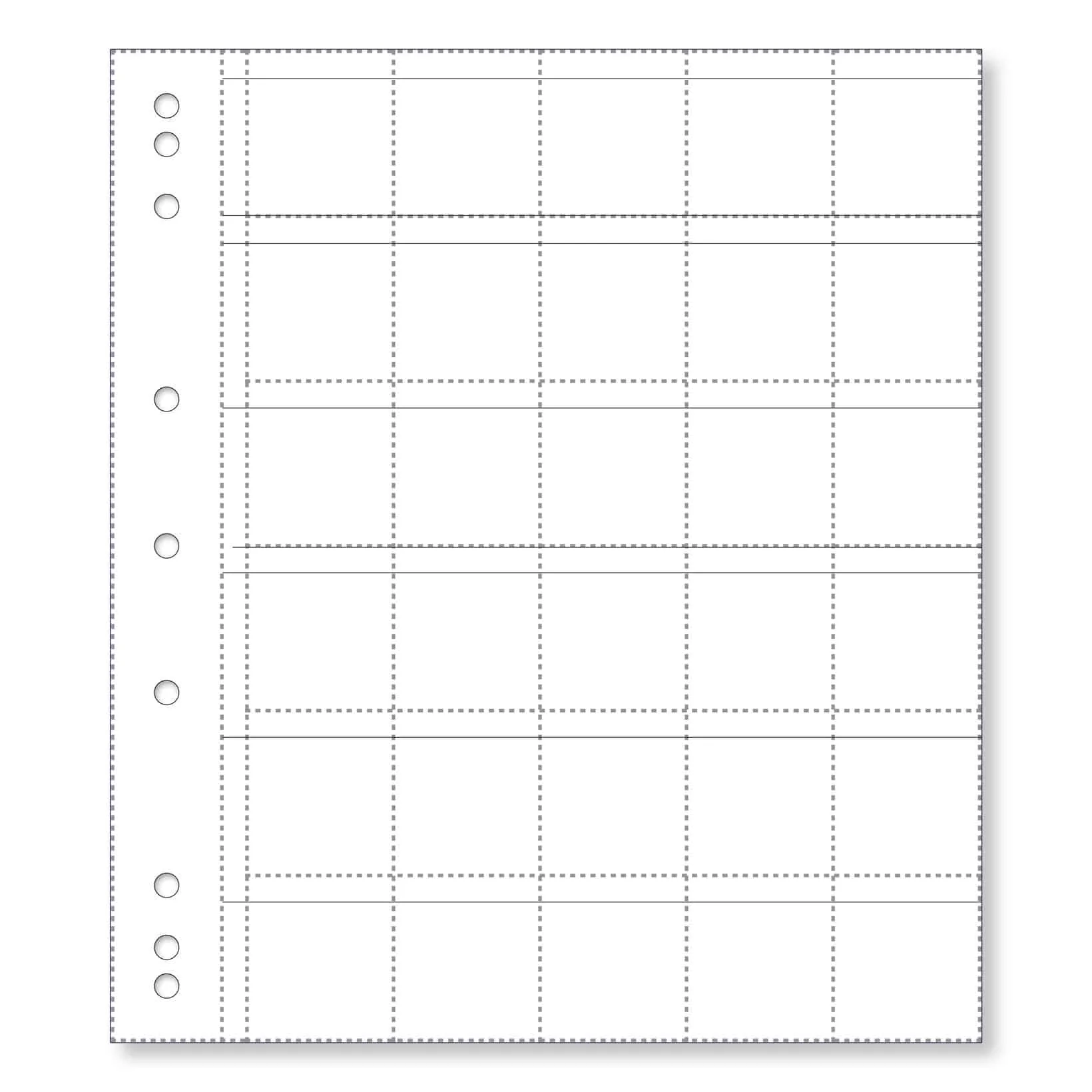 Renniks Coin Album Plastic Refill Pages, 30 Pockets, Pack 10