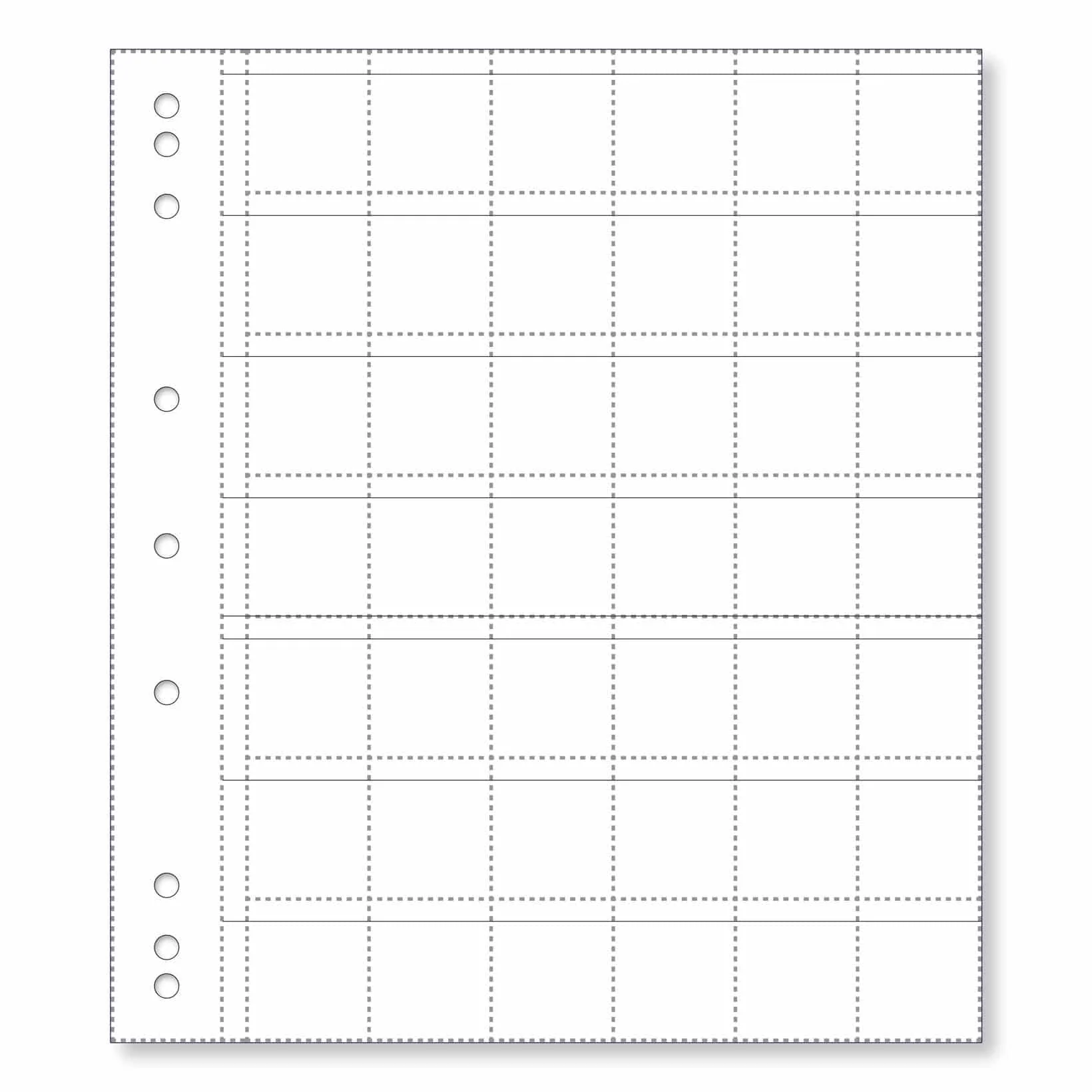 Renniks Coin Album Plastic Refill Pages, 42 Pockets, Pack 10