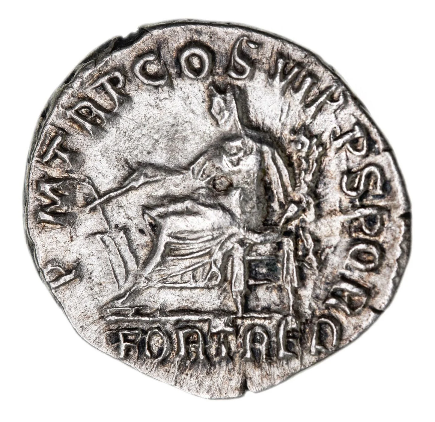 Rome Trajan, (A.D. 98–117) Silver Denarius EF - Image 2