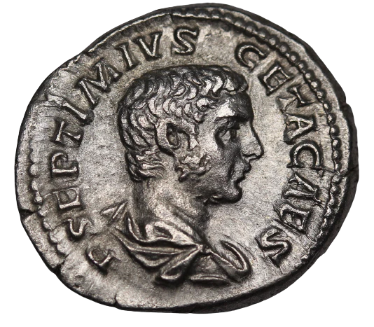 Rome Geta Silver Denarius 209-212AD VF