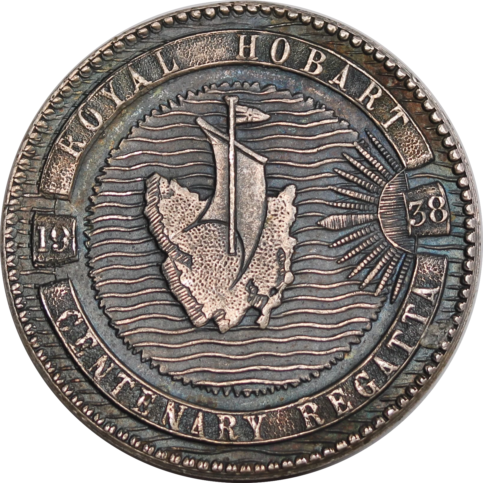 Royal Hobart Centenary Regatta 1938 Medallion - Tasmania - Image 2