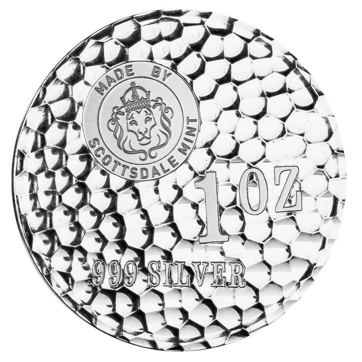 Scottsdale Tombstone Hammered Silver 1oz Round - Image 2