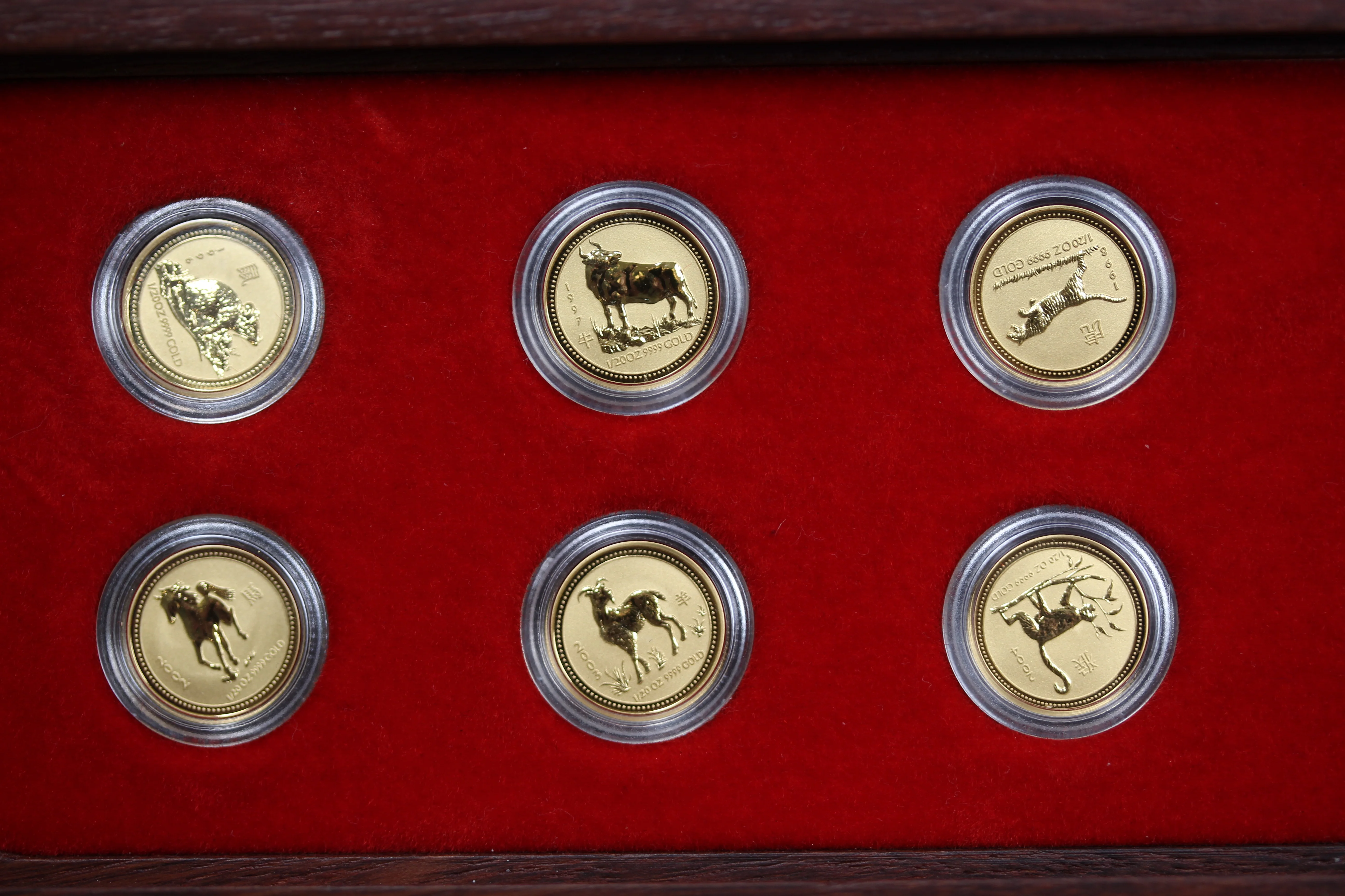 1996-2007 Series I Lunar 1/20oz Gold Coin Set (12 in Case) - Image 3