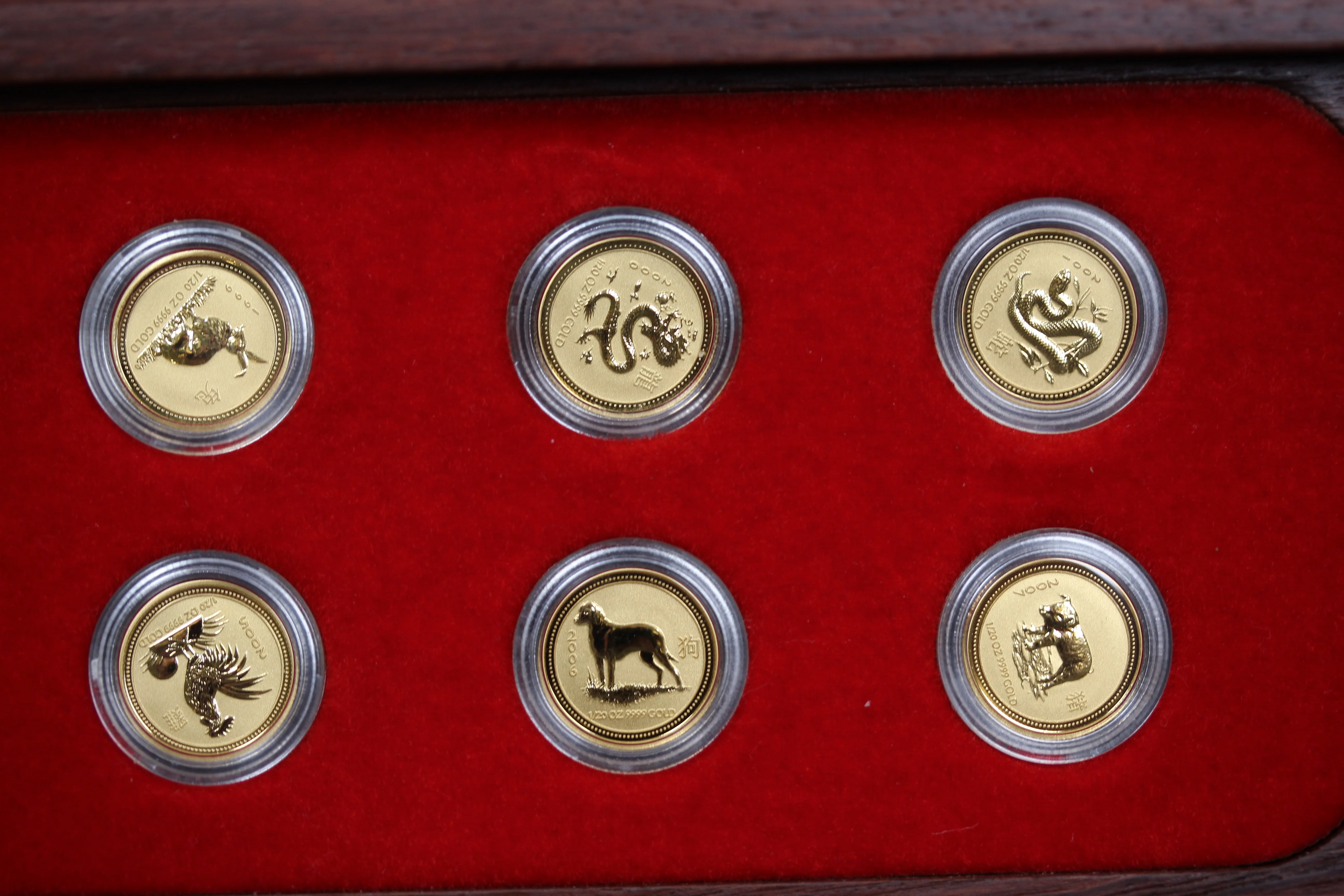 1996-2007 Series I Lunar 1/20oz Gold Coin Set (12 in Case) - Image 4