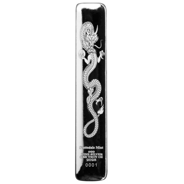 Silver Scottsdale Mint Lucky Dragon Bar 8.88oz