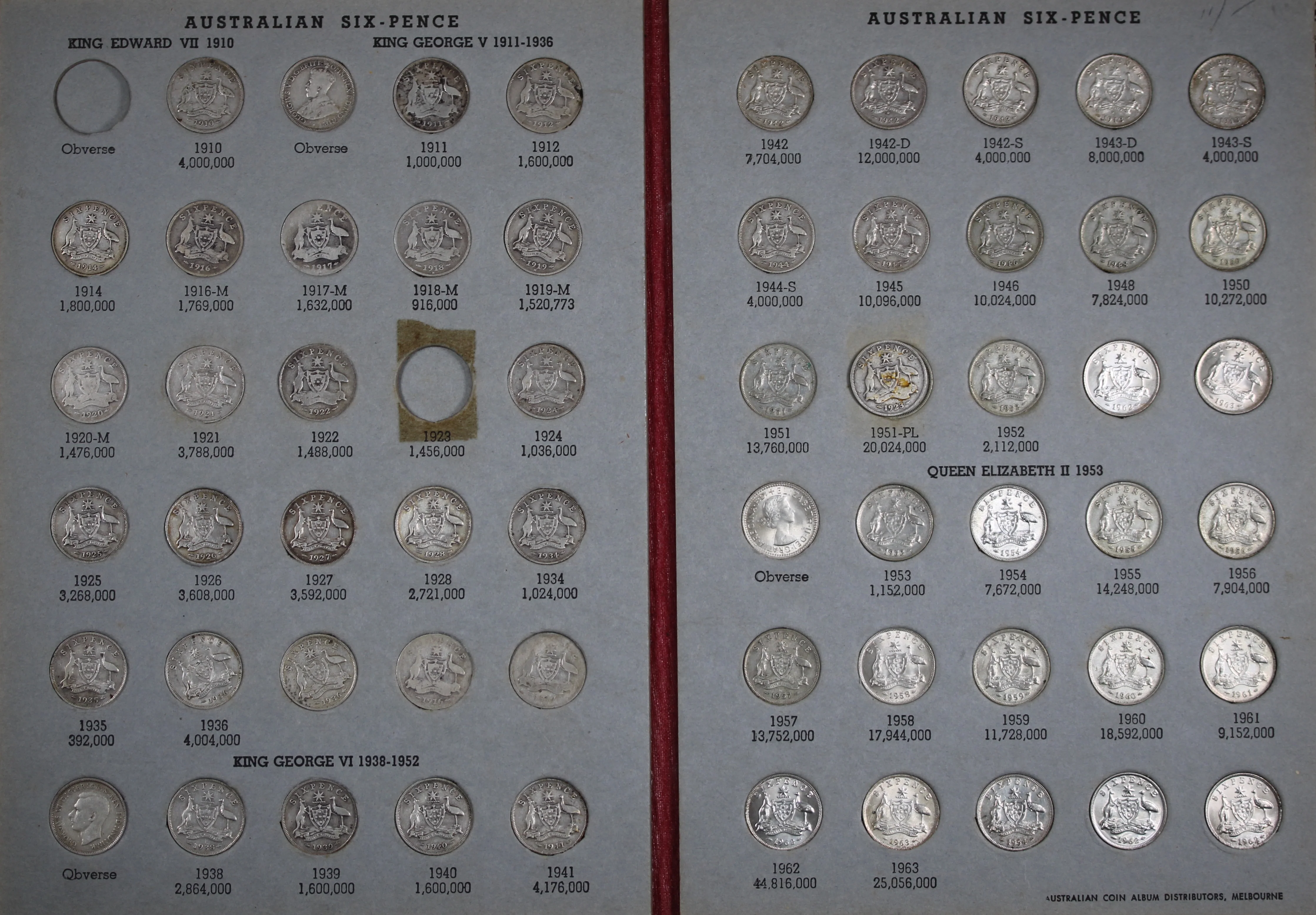 Sixpence Collection in Red Hendo Album - Image 2