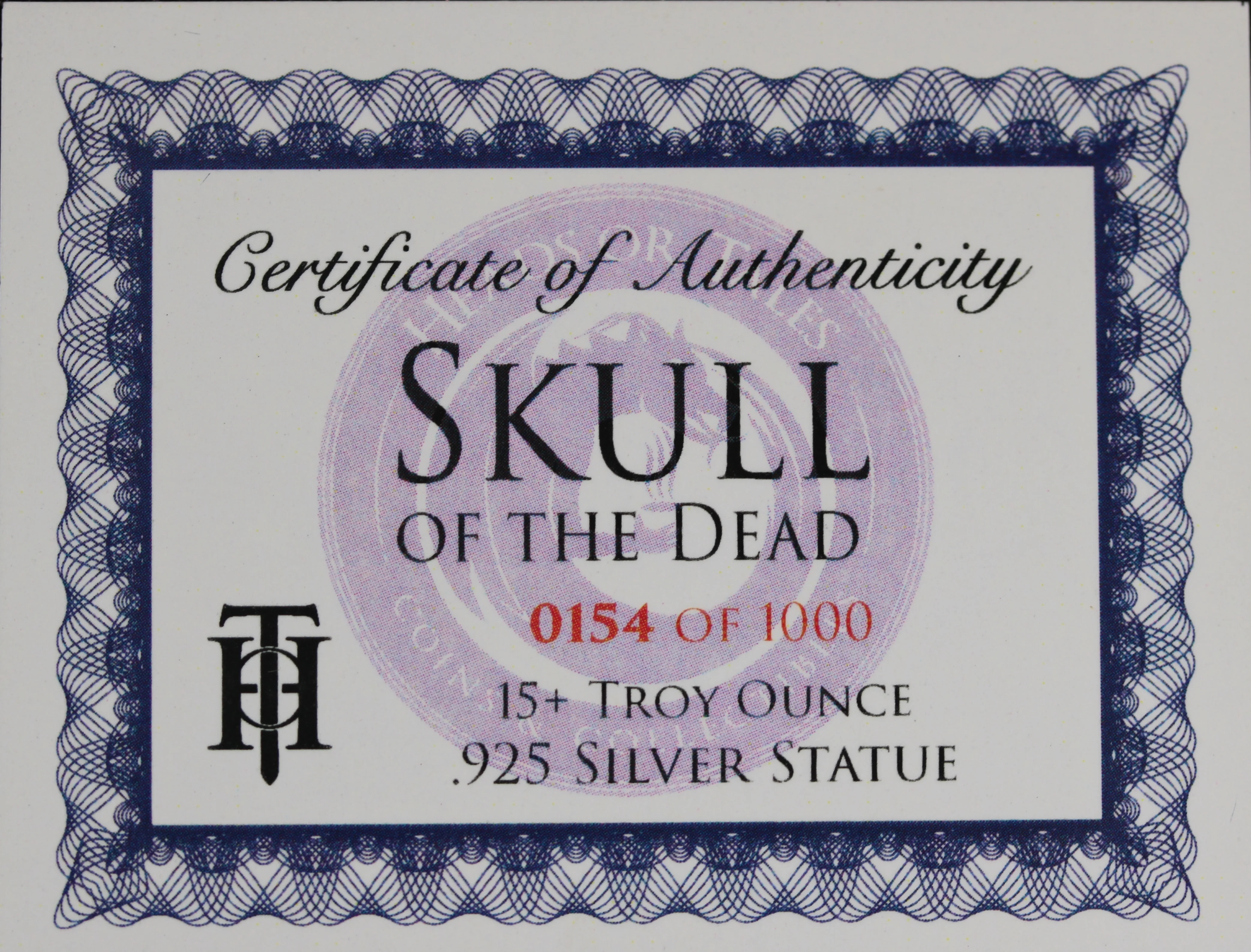 Skull of the Dead - Sterling Silver Statue 15oz (505g) - Image 5