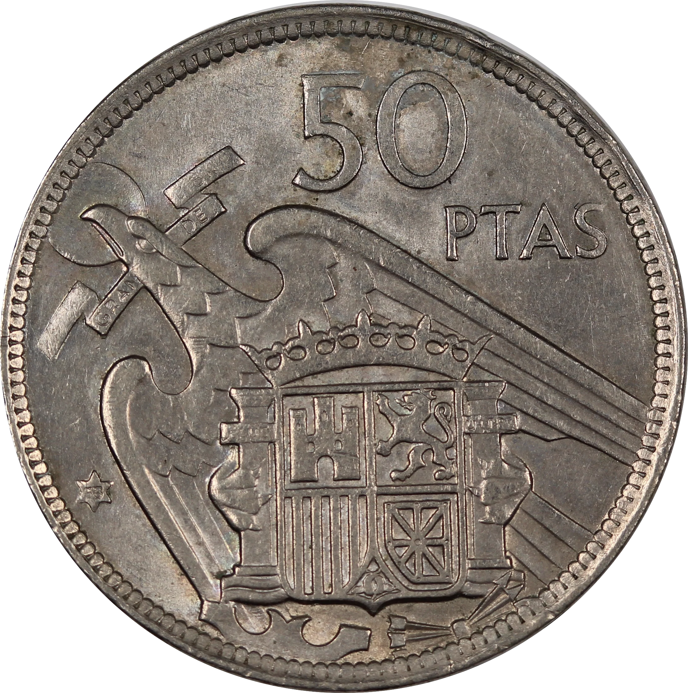 Spain 1957 50 Pesetas EF