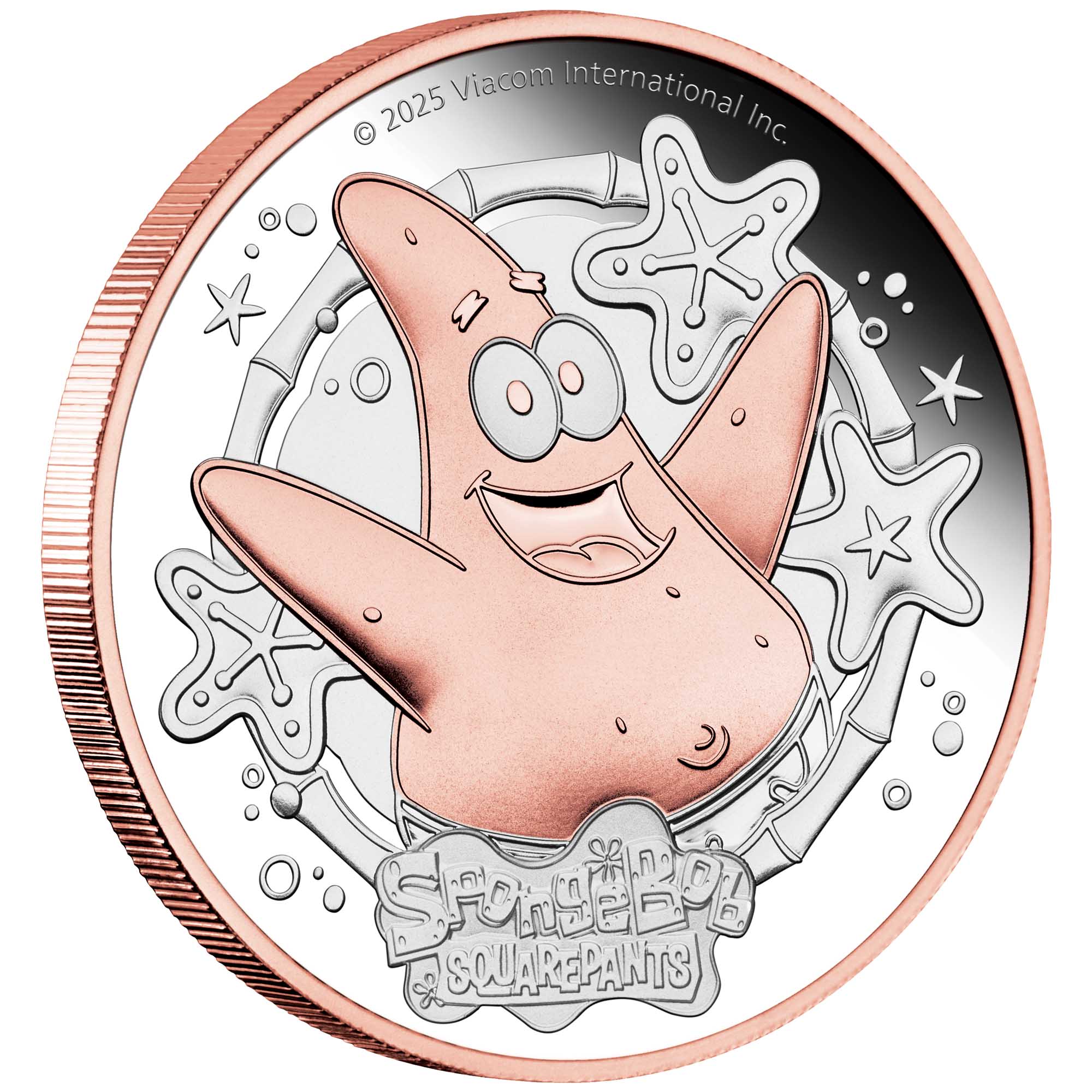 SpongeBob SquarePants - Patrick Star 2025 2oz Silver Proof Gilded Coin