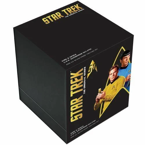 Star Trek 2016 Kirk, Spock and Enterprise Transporter 2x 1oz Silver Proof Coin Set - Image 4