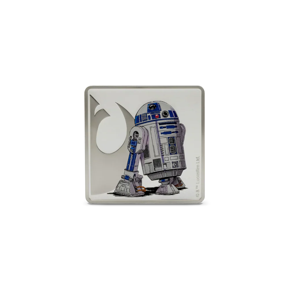 Star Wars™ Luke Skywalker™ and R2-D2™ - 1oz Silver Collectible Medallion - Image 2