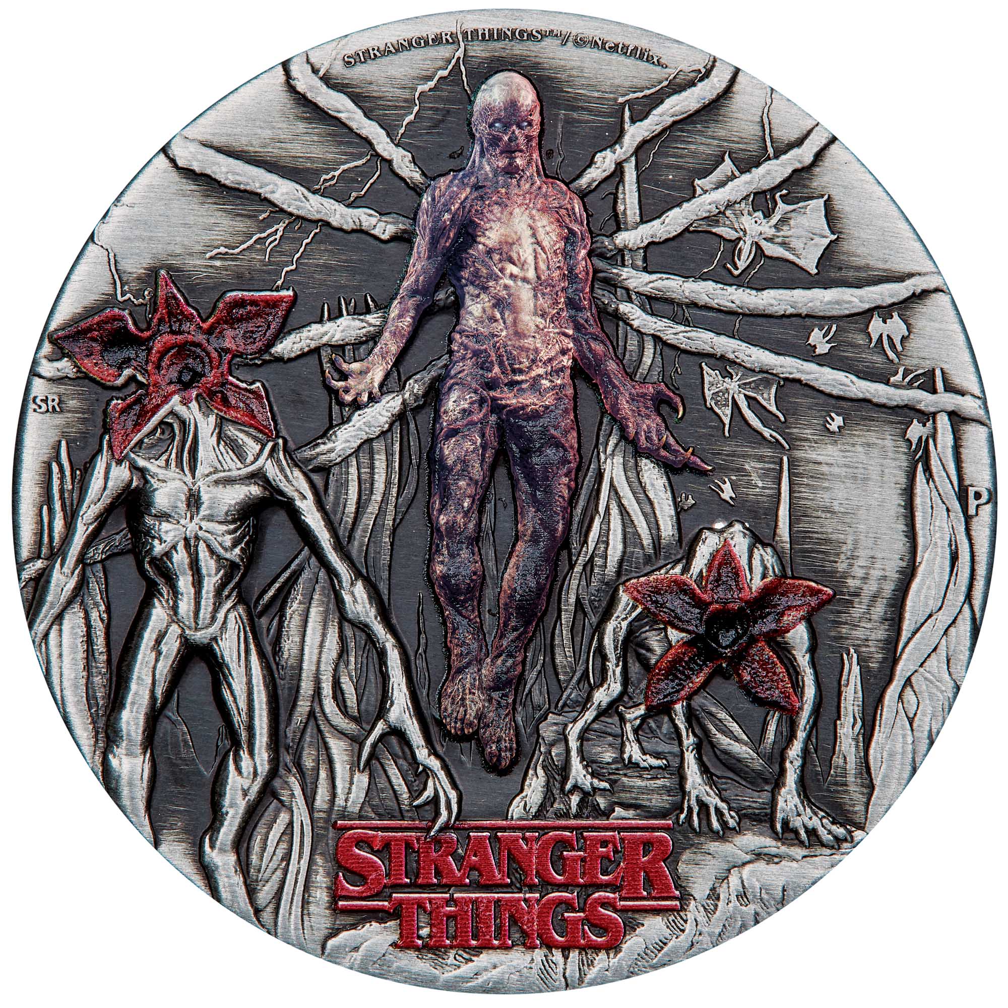 Stranger Things Villains 2026 2oz Silver Antiqued Coloured Coin - Image 2