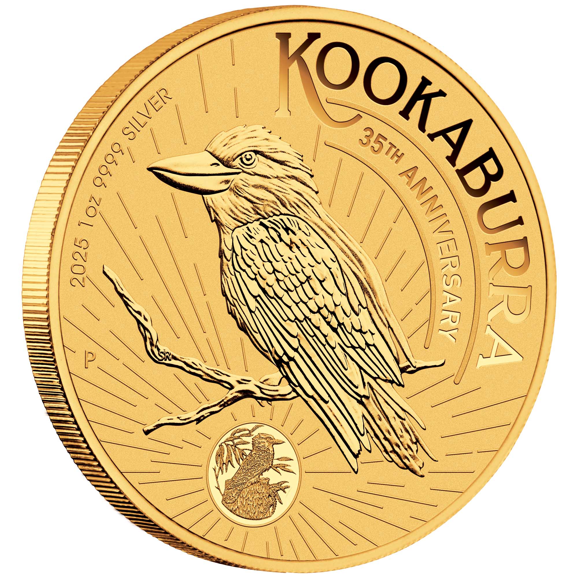 Sydney Money Expo ANDA Special Kookaburra 35th Anniversary 2025 1oz Silver Gold-Plated Coin - Image 2