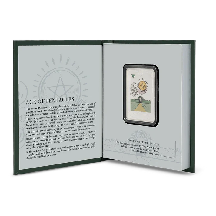 Tarot Cards – Ace of Pentacles 1oz Silver Collectible Coin - Image 3