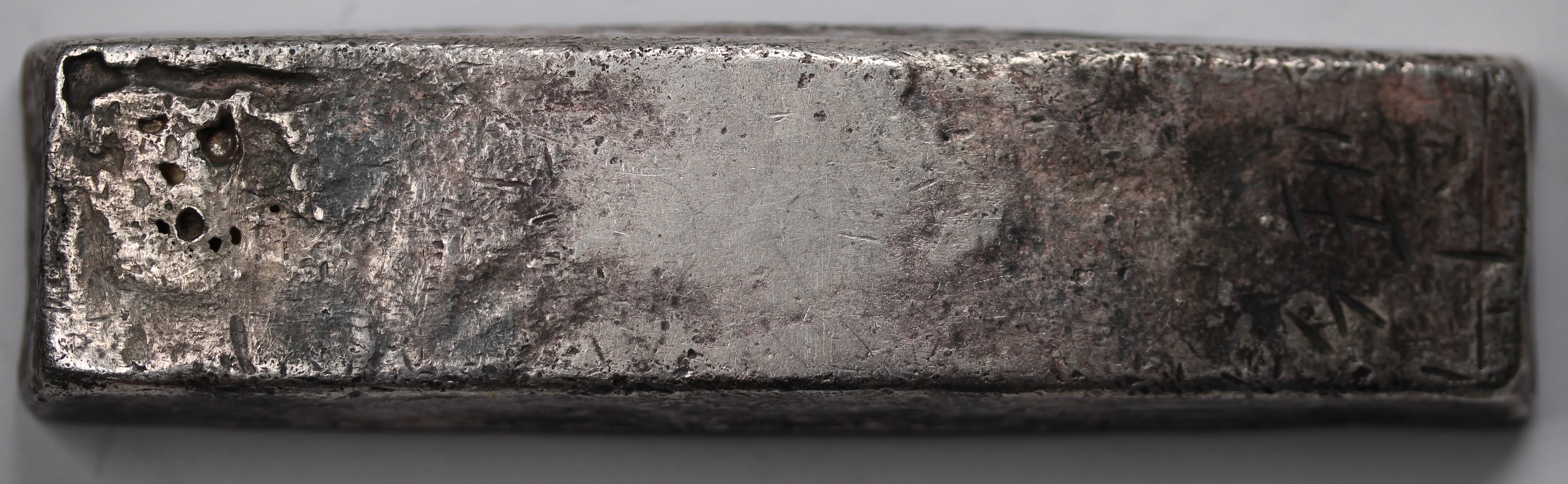 19th Century Vietnam Tael Silver Banana Bar (381 grams) - Image 4
