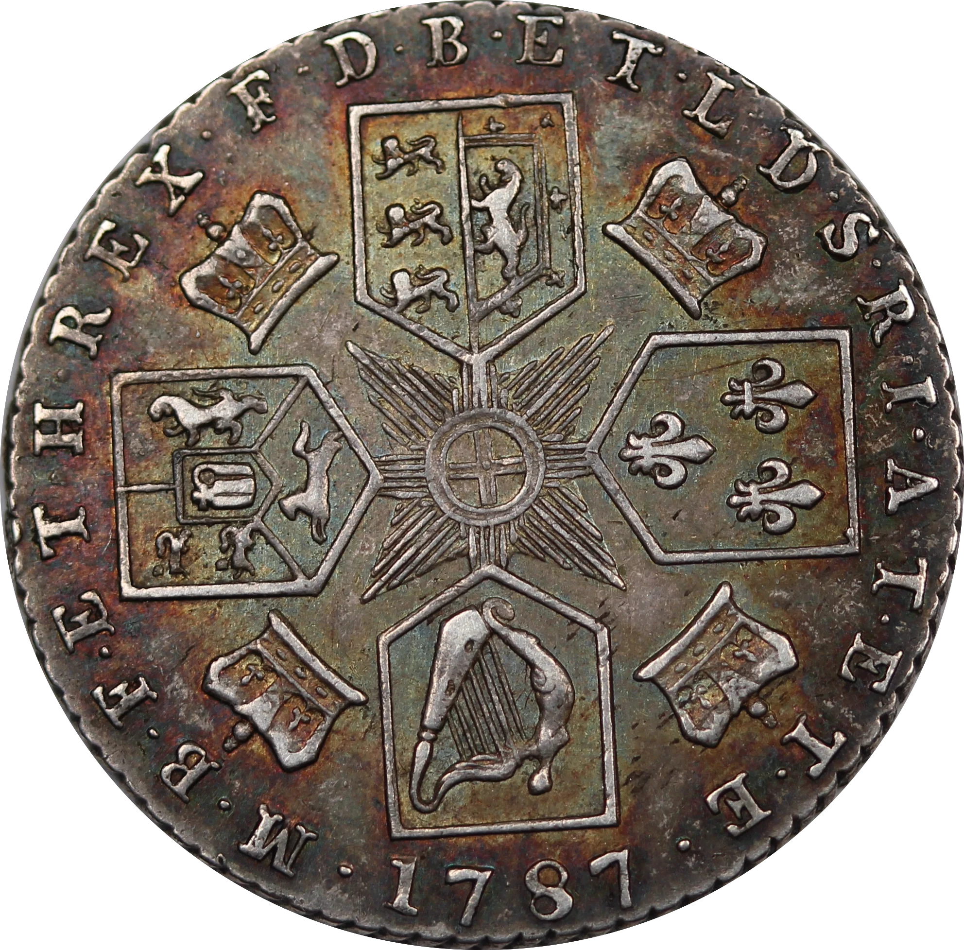 1787 GB George III Silver Sixpence aUNC