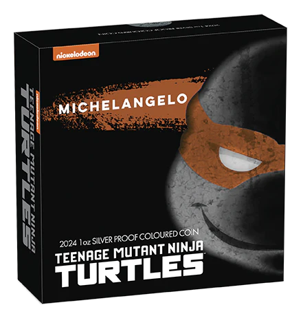 Teenage Mutant Ninja Turtles - Michelangelo 2024 1oz Silver Coloured Proof Coin - Image 4