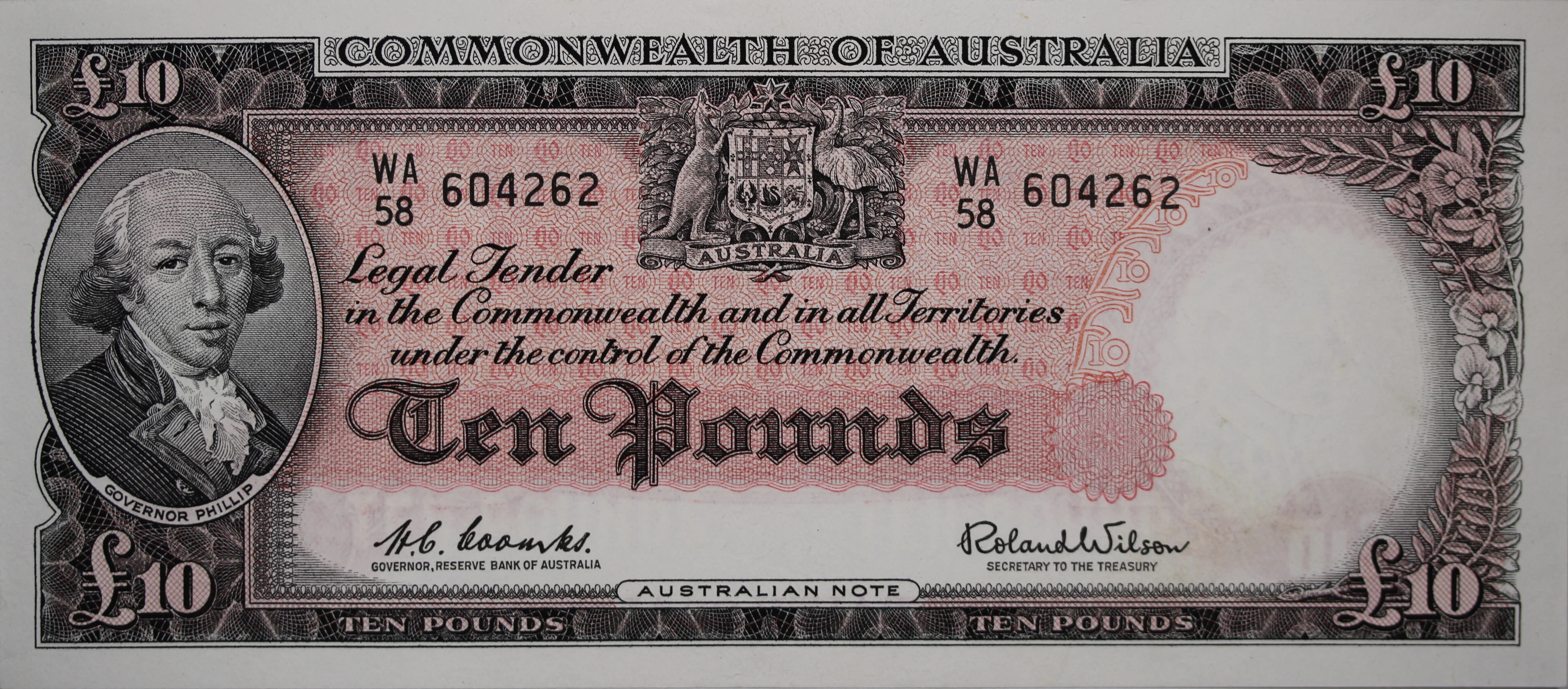 Ten Pounds 1960 Coombs/Wilson aUNC