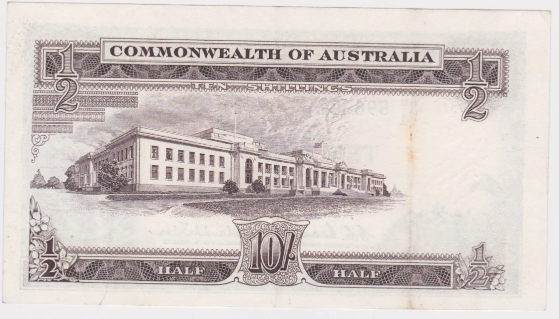 Ten Shillings 1961 Coombes/Wilson aVF (small tear) - Image 2