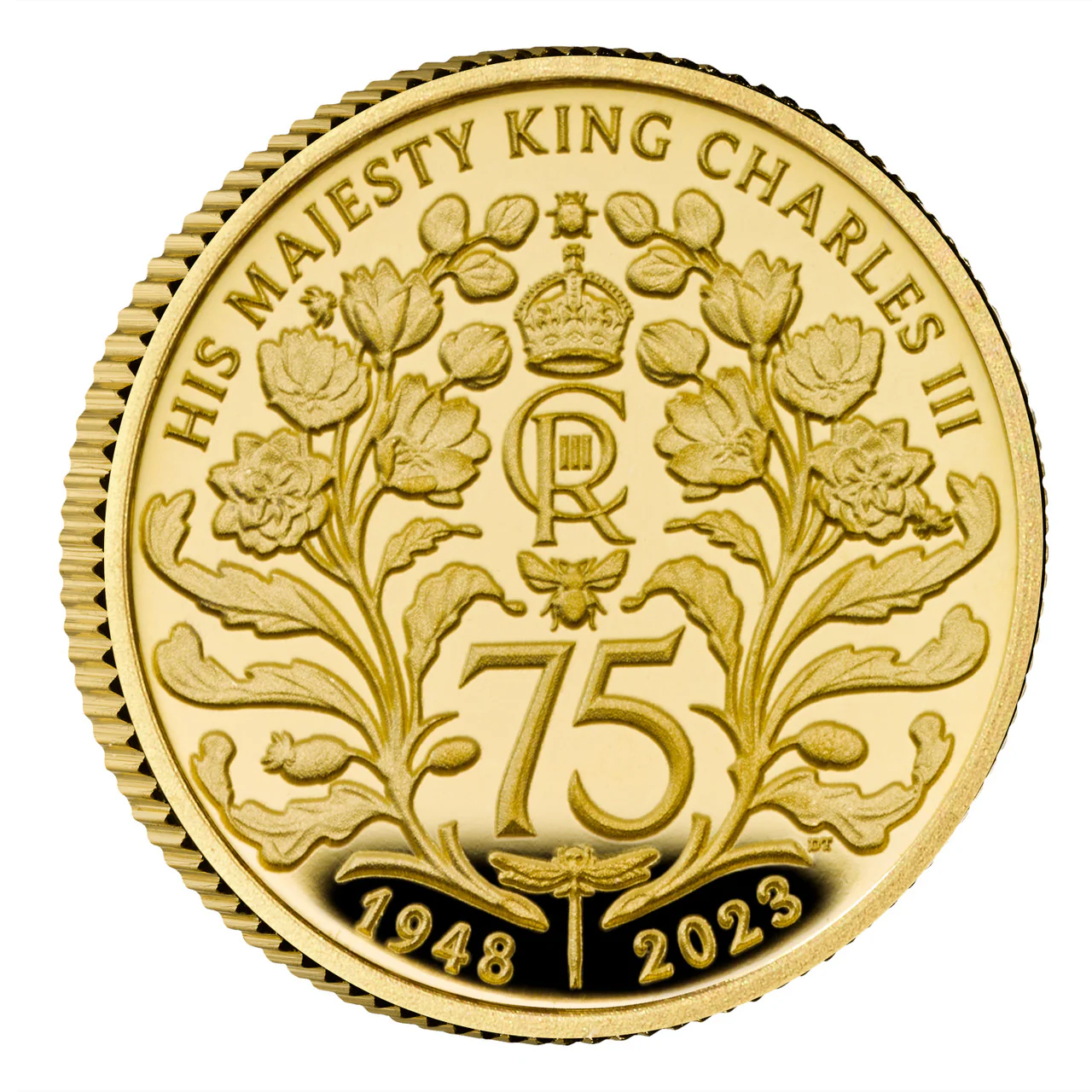 The 75th Birthday of His Majesty King Charles III 2023 UK 1/40oz Gold Proof Coin