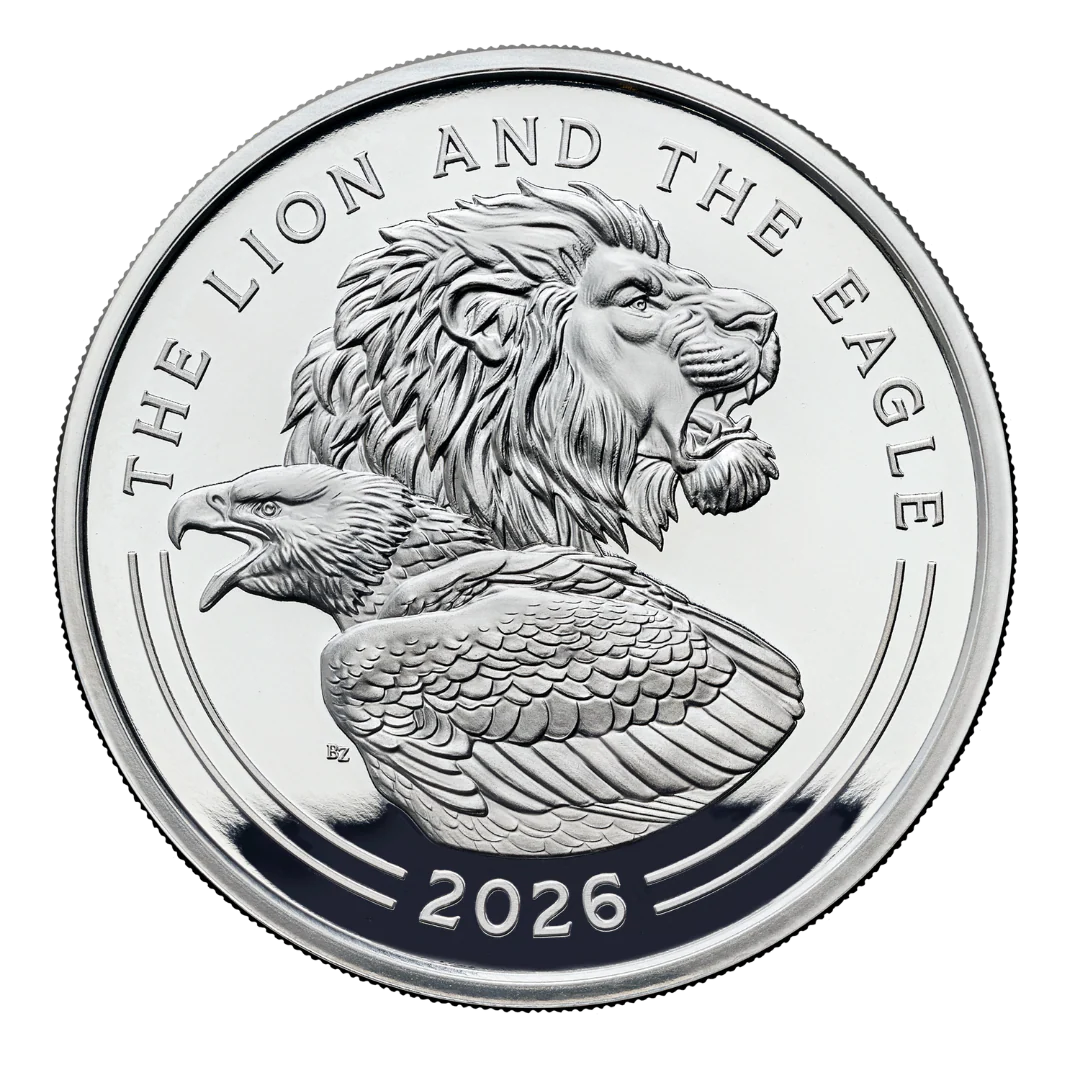 The Lion and The Eagle 2026 UK 1oz Silver Proof Coin - Image 2