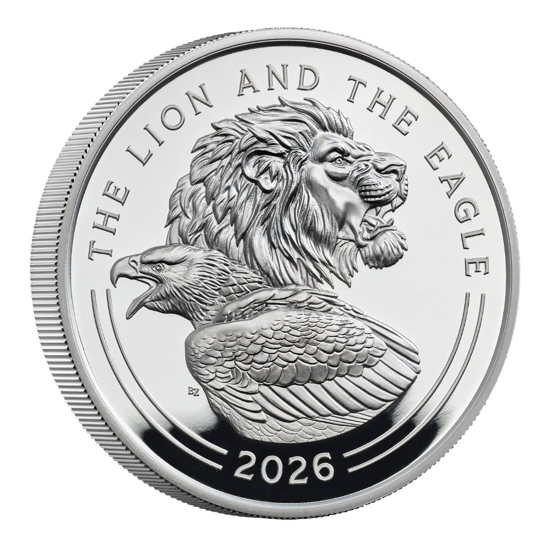 The Lion and The Eagle 2026 UK 5oz Silver Proof Coin