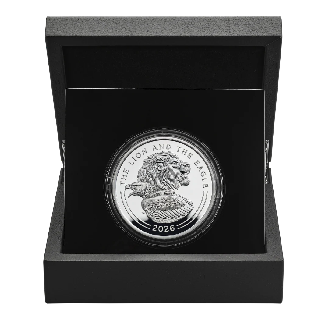 The Lion and The Eagle 2026 UK 5oz Silver Proof Coin - Image 4