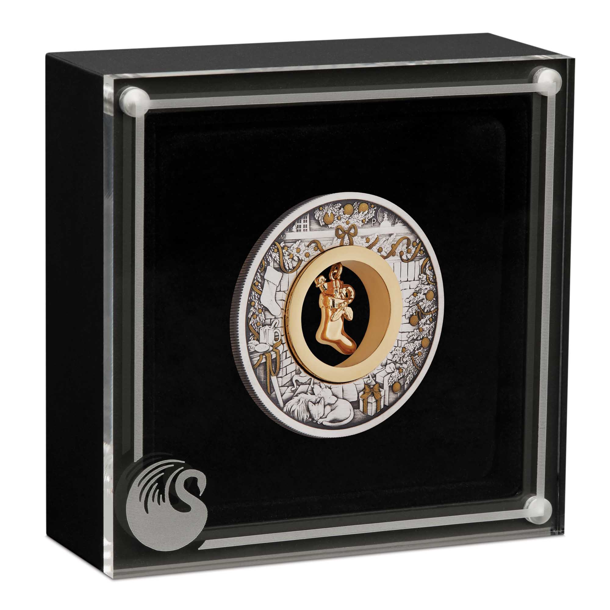 The Night Before Christmas 2023 2oz Silver Antiqued Coloured Coin - Image 4