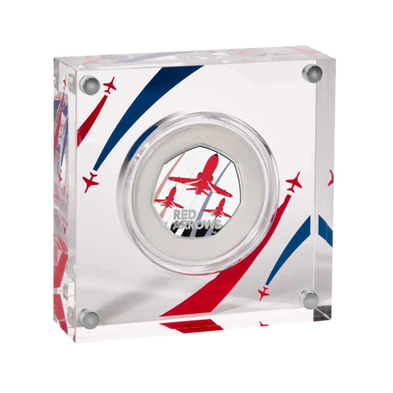The Red Arrows 2025 UK 50p Silver Proof Colour Coin - Image 3