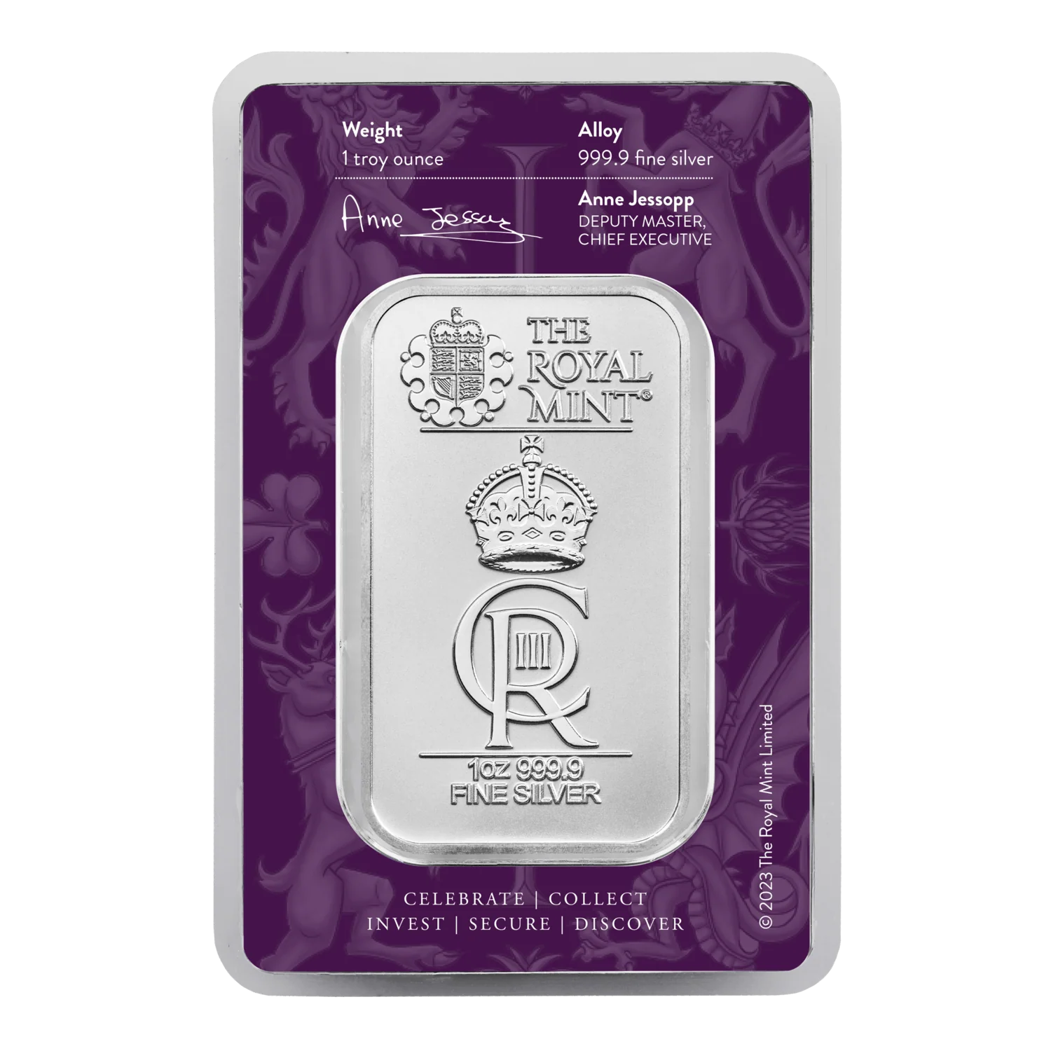The Royal Celebration 1oz Silver Bullion Minted Bar - Image 2