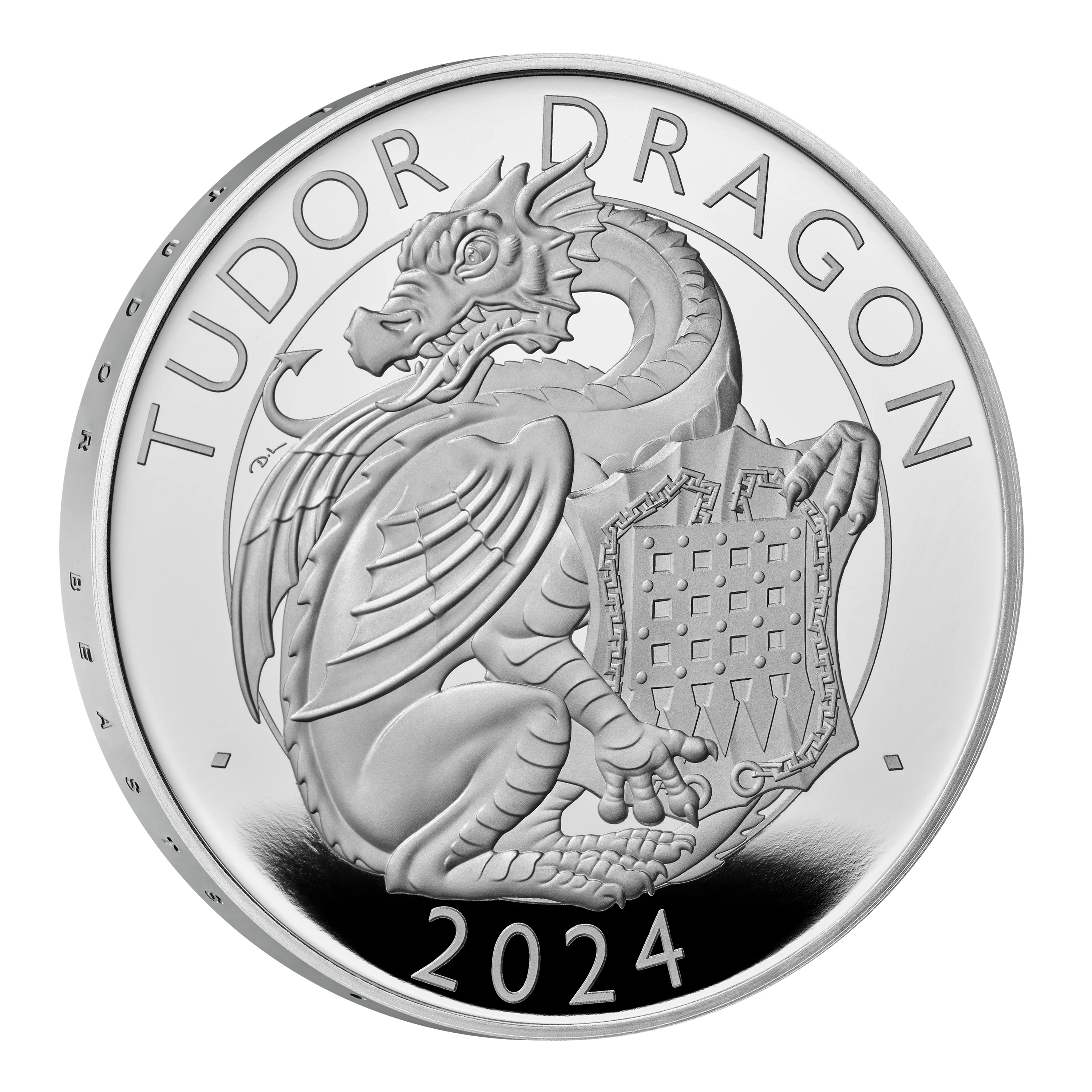 The Royal Tudor Beasts The Tudor Dragon 2024 UK 1oz Silver Proof Coin - Image 2