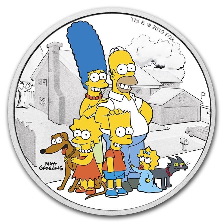 The Simpsons - The Family 2oz Silver Proof - Image 2