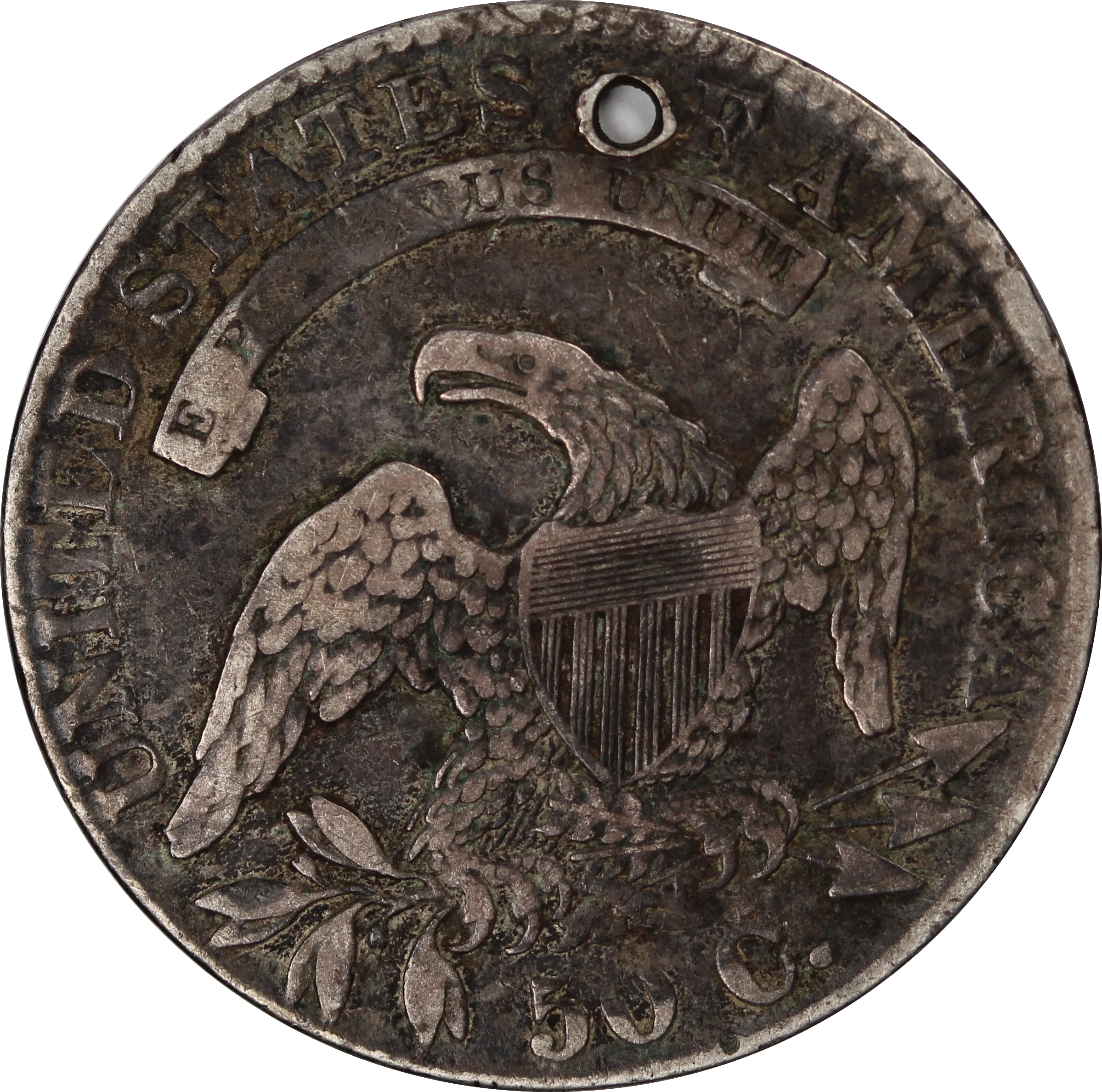 USA 1831 Capped Bust Half Dollar Fine (Holed) - Image 2
