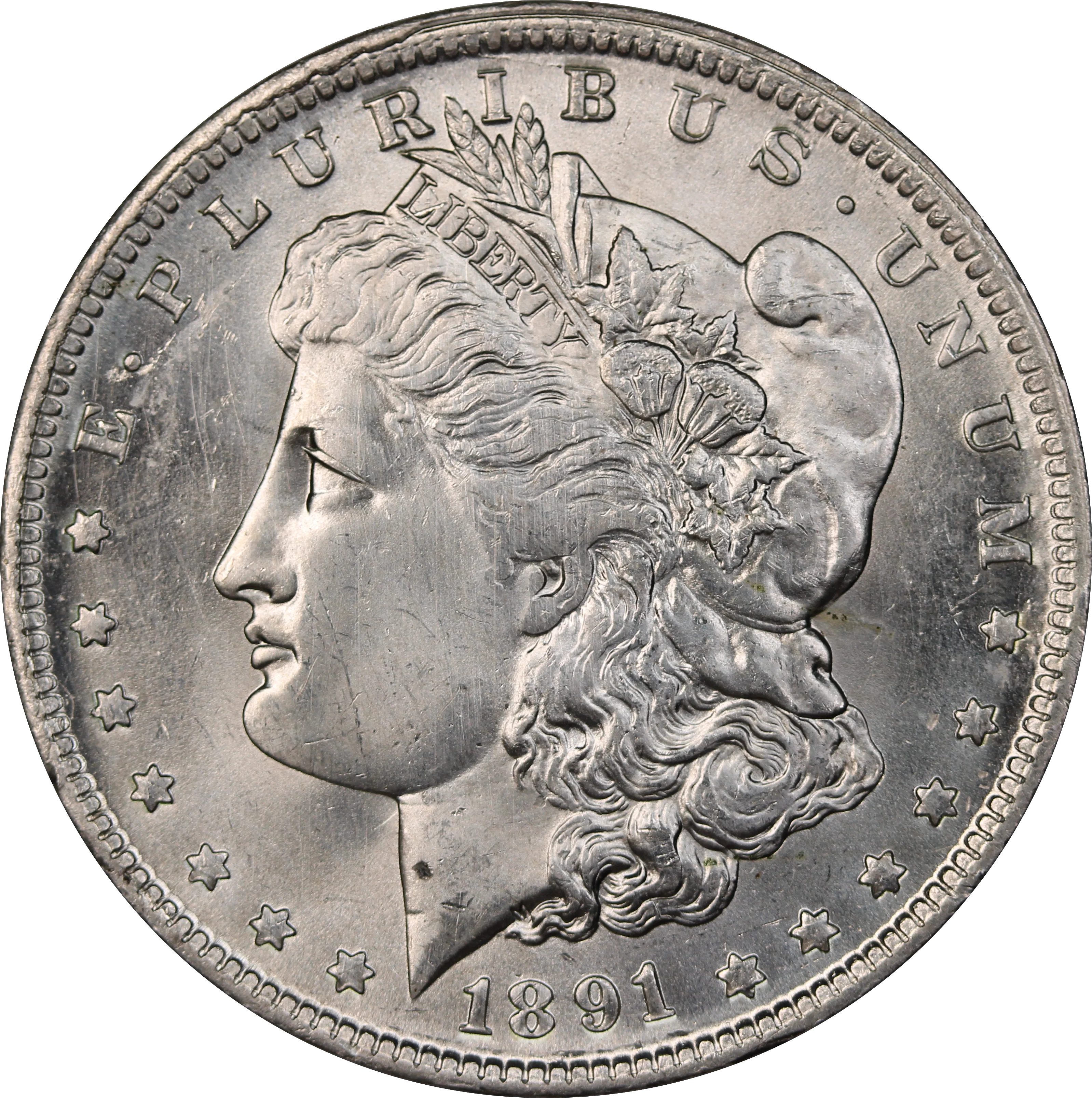 USA 1891O Morgan Silver Dollar aUNC