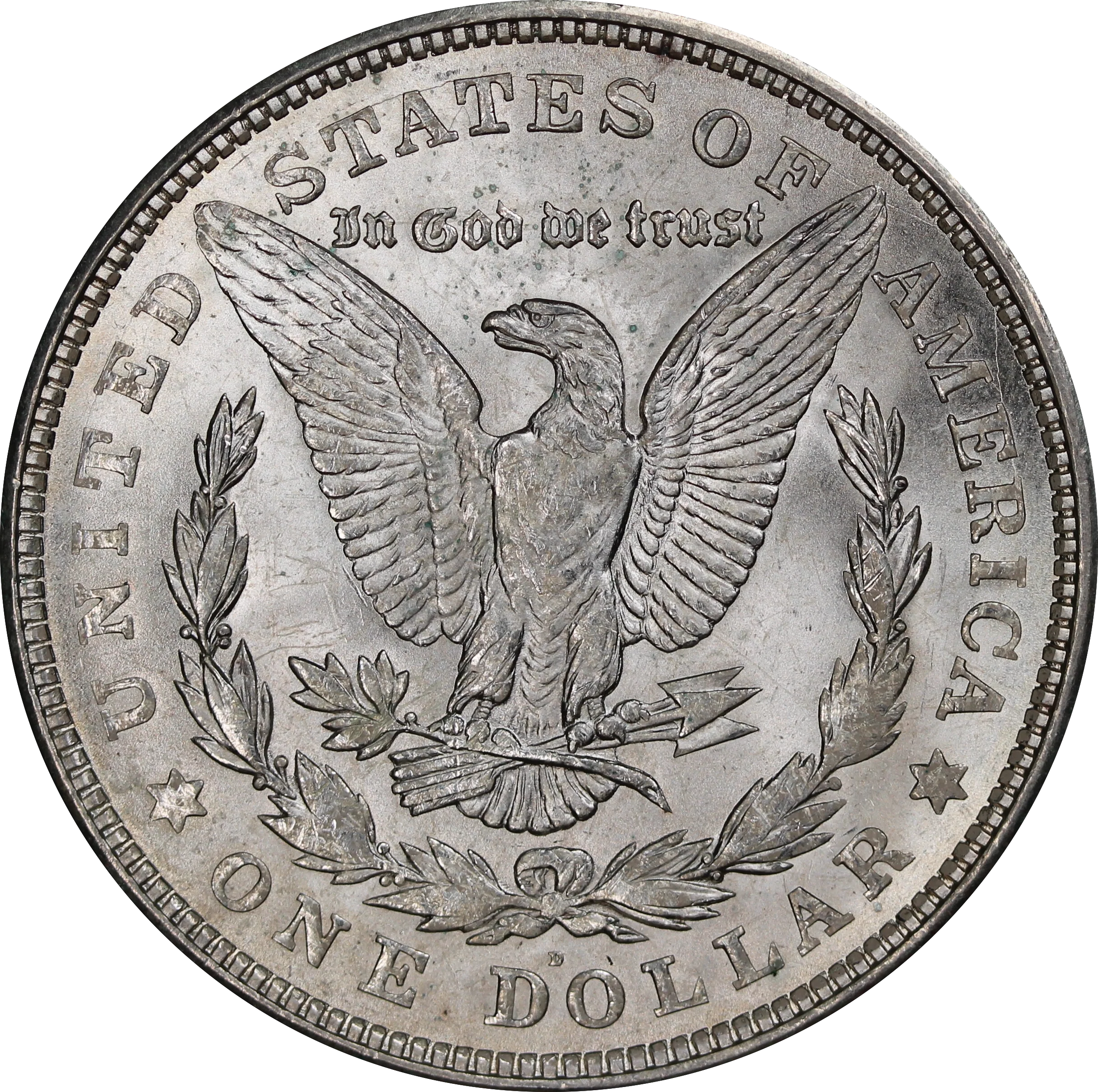 USA 1921D Morgan Silver Dollar UNC - Image 2
