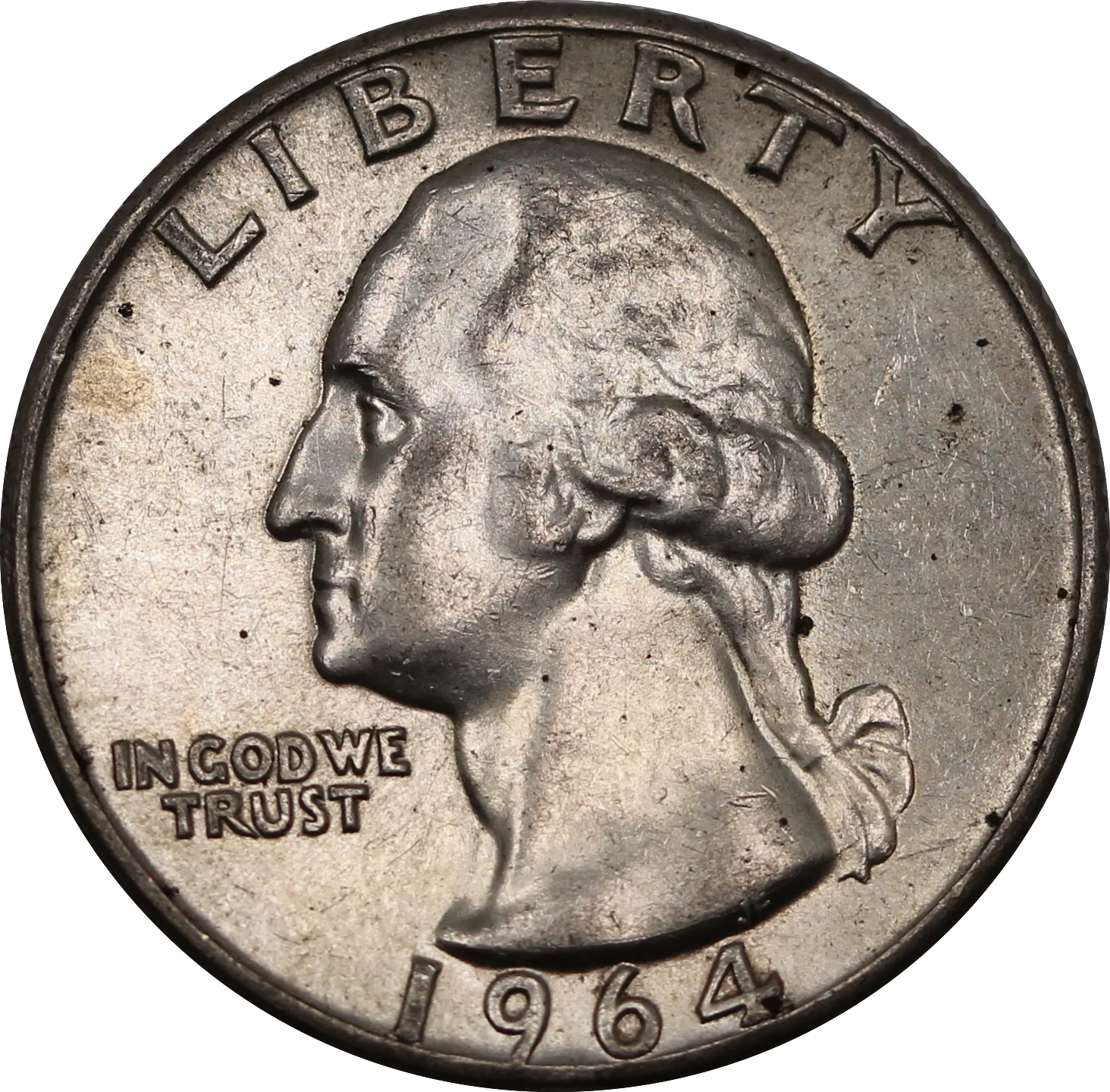 USA 1964 Quarter Dollar gEF - Image 2