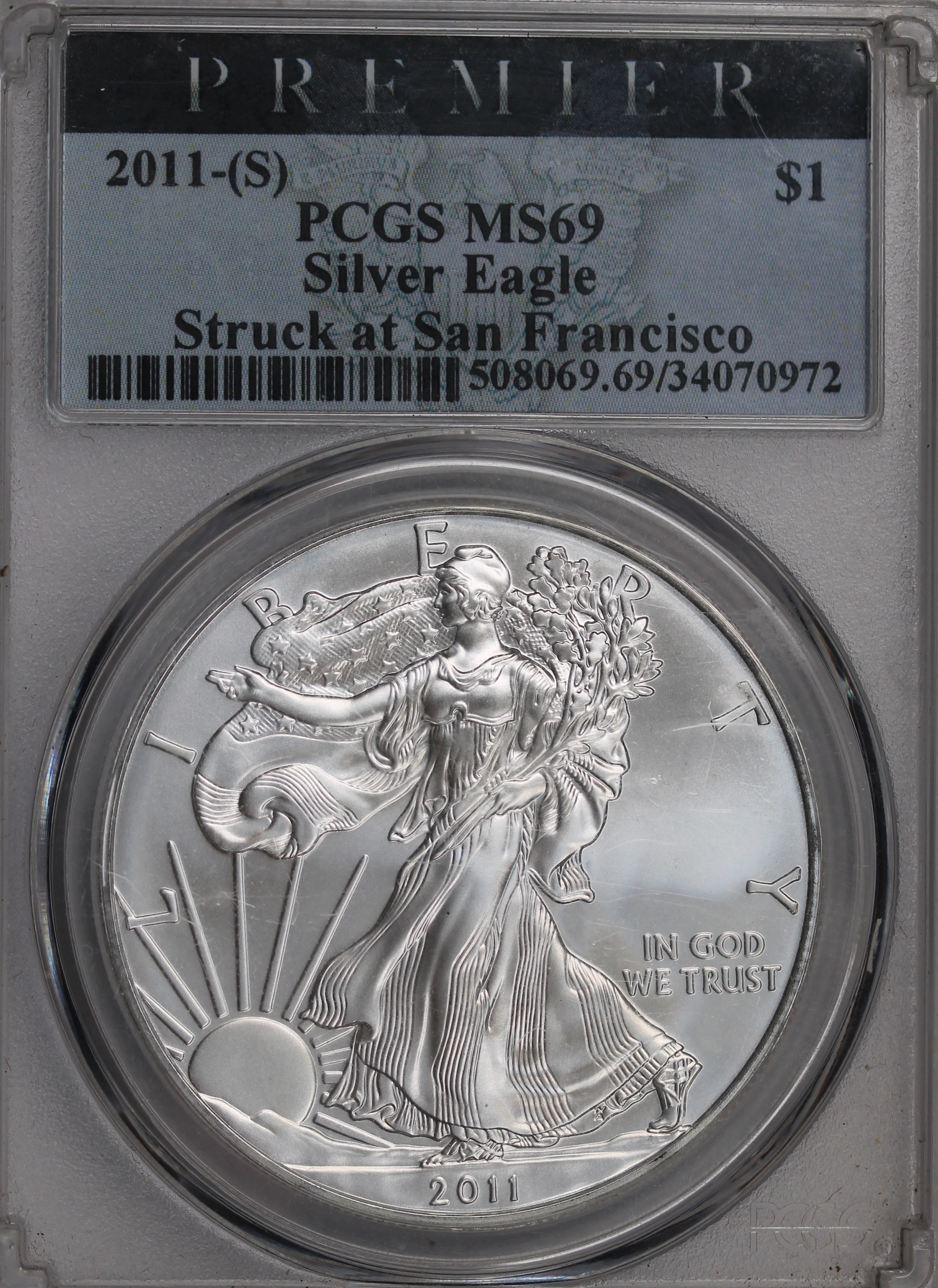 USA 2011(s) Silver Eagle PCGS MS69