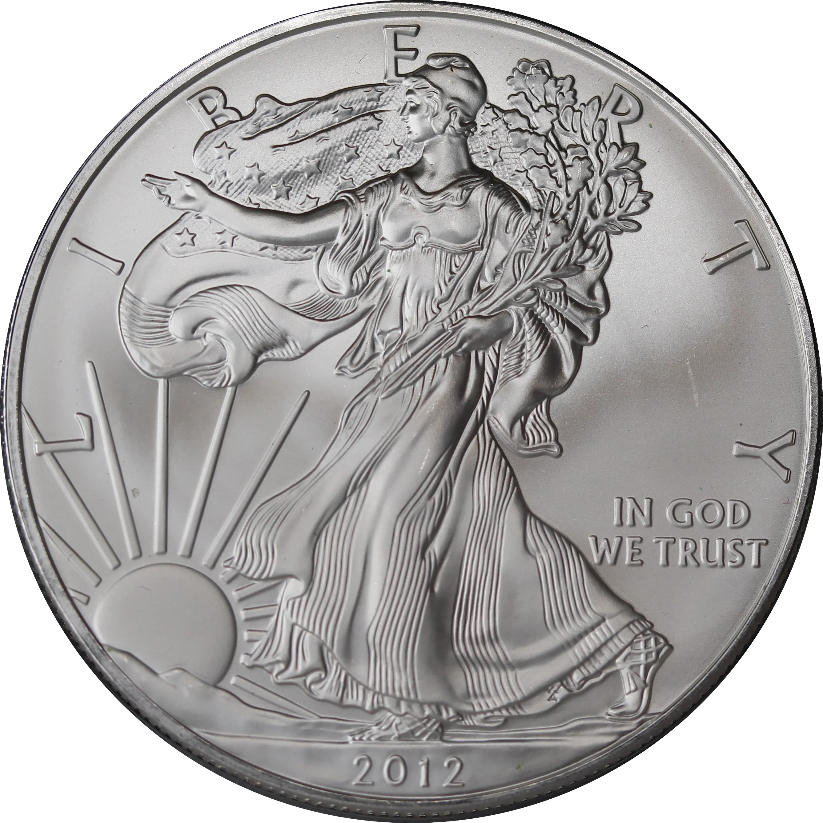 USA 2012 1oz Silver Eagle Dollar Coin