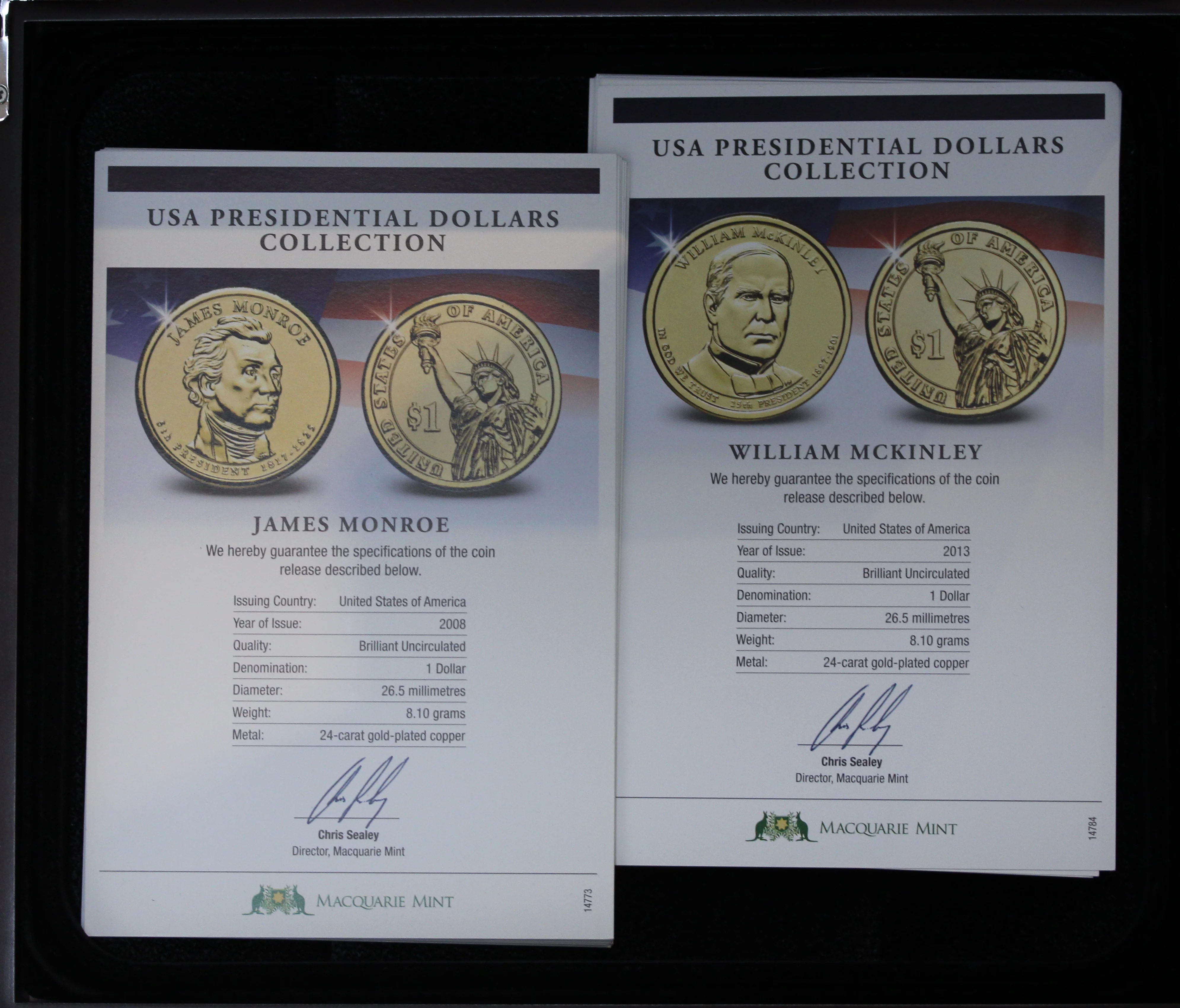 USA Gold-Plated Presidential Dollar Collection - Image 3