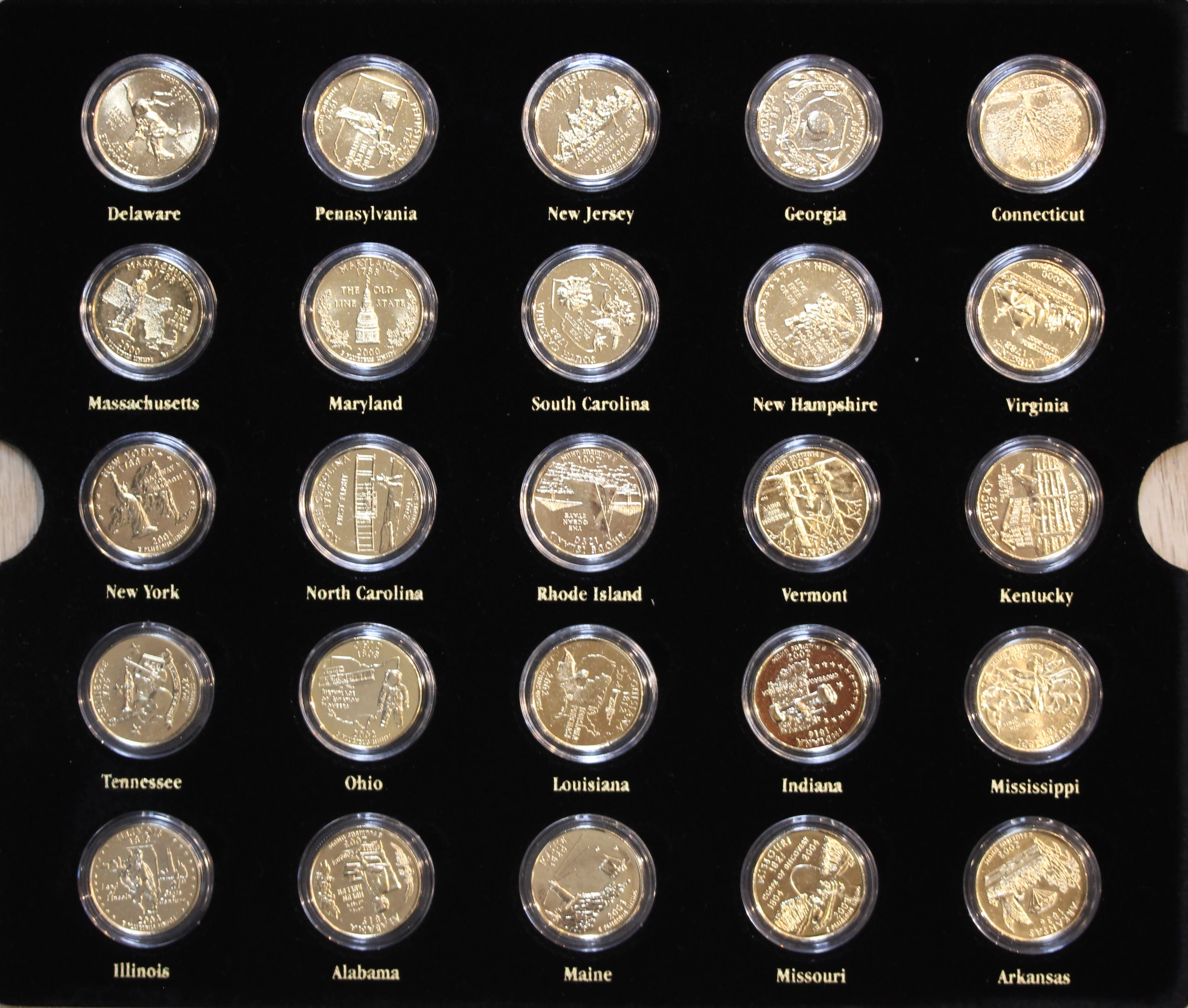 USA Gold-Plated State Series Quarter Collection - Image 2