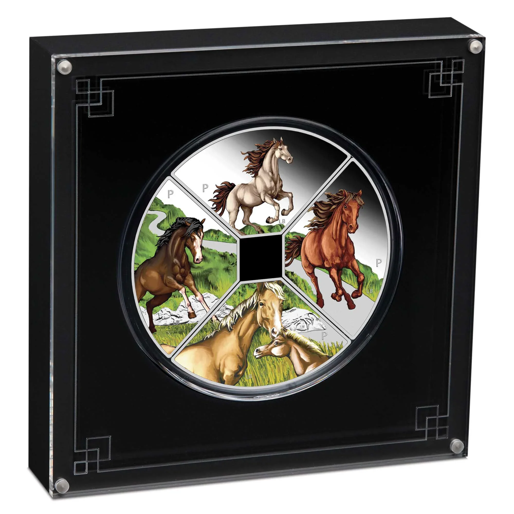 Year of the Horse Quadrant 2026 1oz Silver Proof Coloured Four-Coin Set - Image 5
