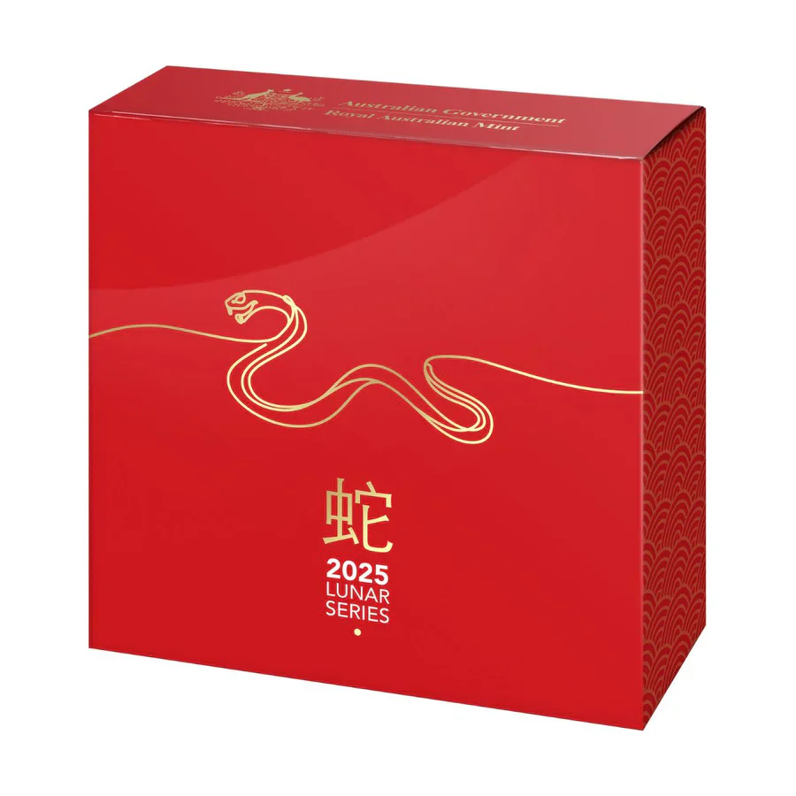 Year of the Snake 2025 $5 1oz Fine Silver Proof Domed Coin  - Image 4